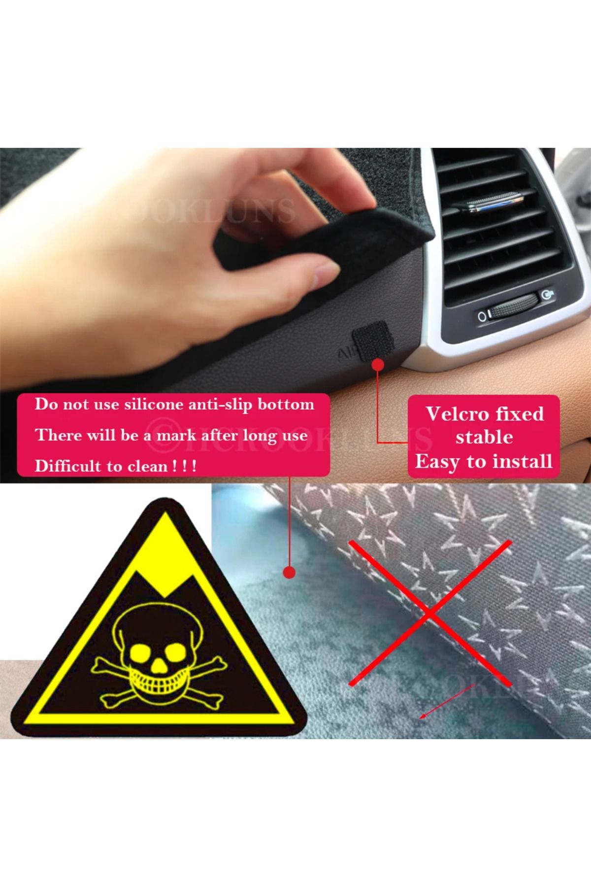 Choice-Dashboard Cover Dash Board Mat Carpet Pad For Geely Yuanjing X3 GX3 Pro BAC Maple 2021 ~ 2024 Sha... 7