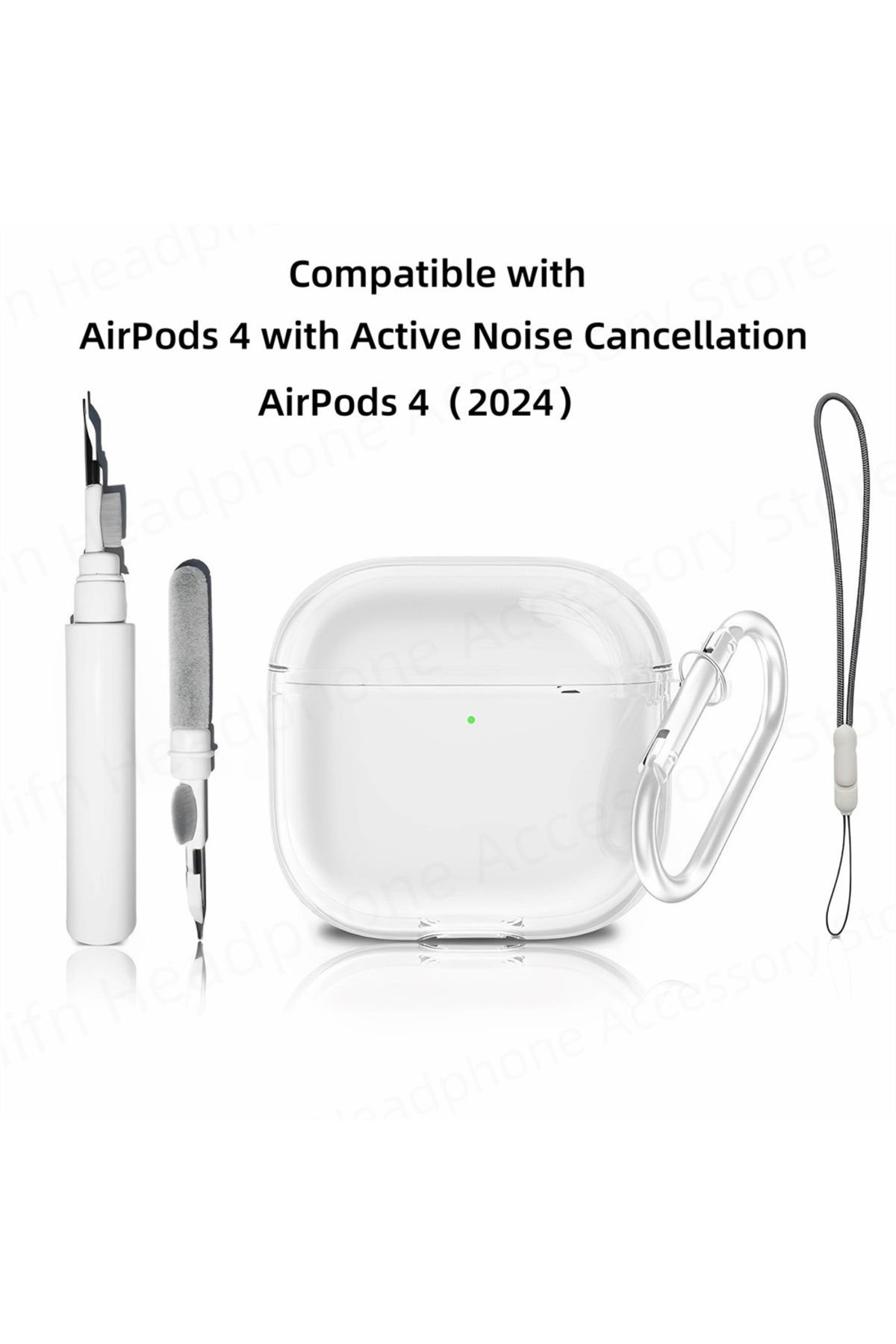 Choice-For Airpods 4 4 In 1 [4 In 1] Case For Airpods 4 With Active Noise Cancellation/2024 New Airpods 4 C 1