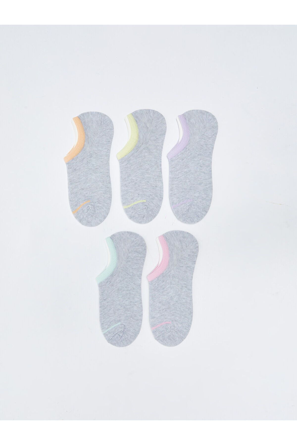 LC Waikiki-Lcw Women's Plain Booties Socks 5 Pack 2