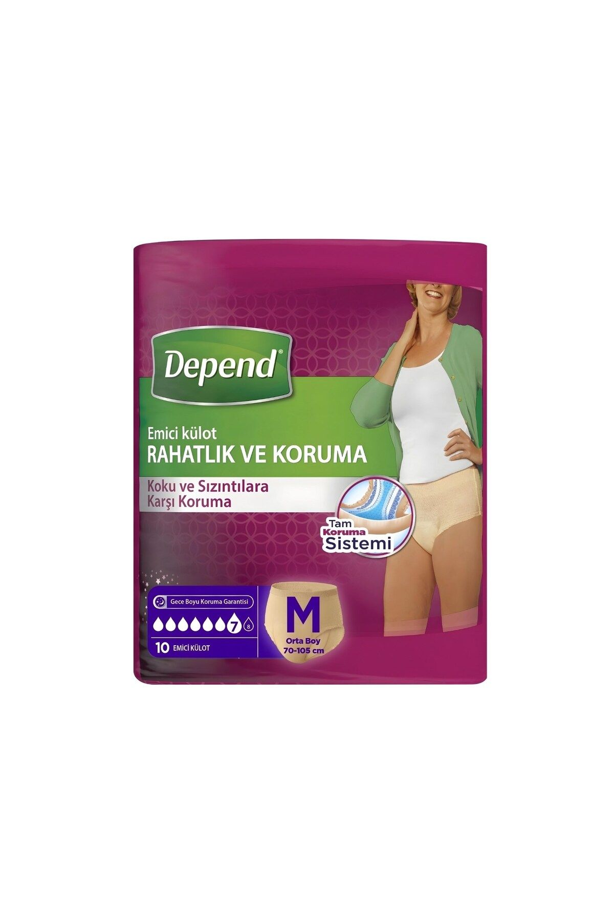 Depend Emici Külot Kadın Orta Boy 10 Lu