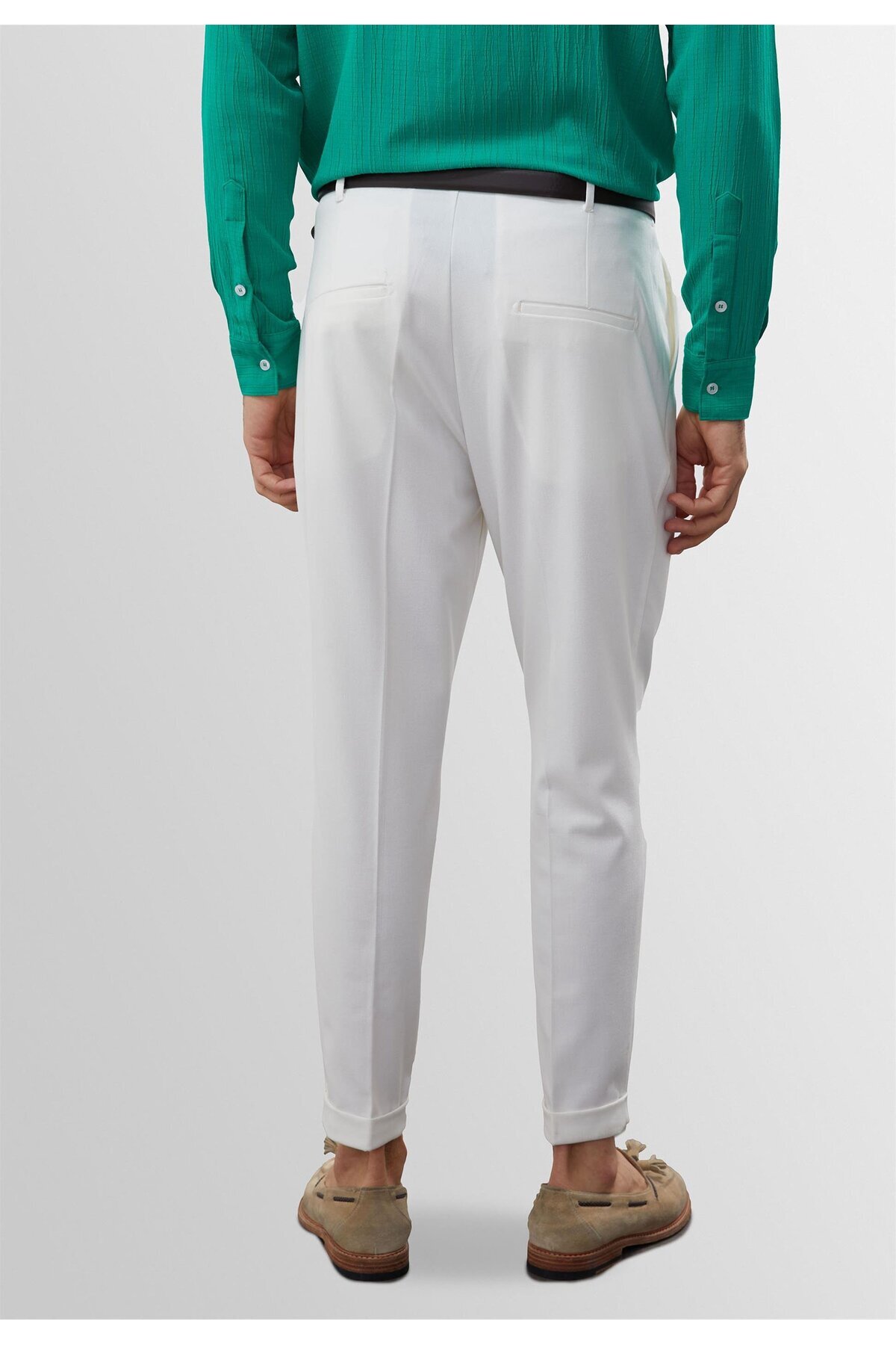 Antioch-Ecru High Waist Belted Trousers 5
