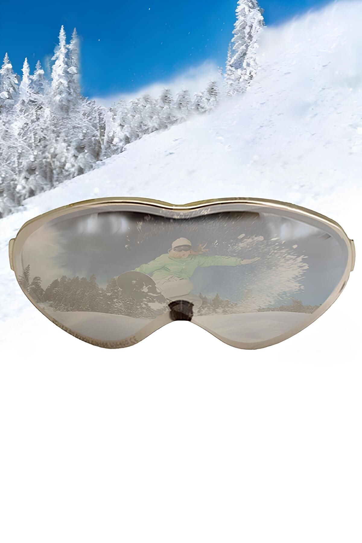 Badem10-Bellasimo Rimless Ski Snow Goggles Can Change Lens Glass Antifog Sun Snow Goggles Glass Silver 4