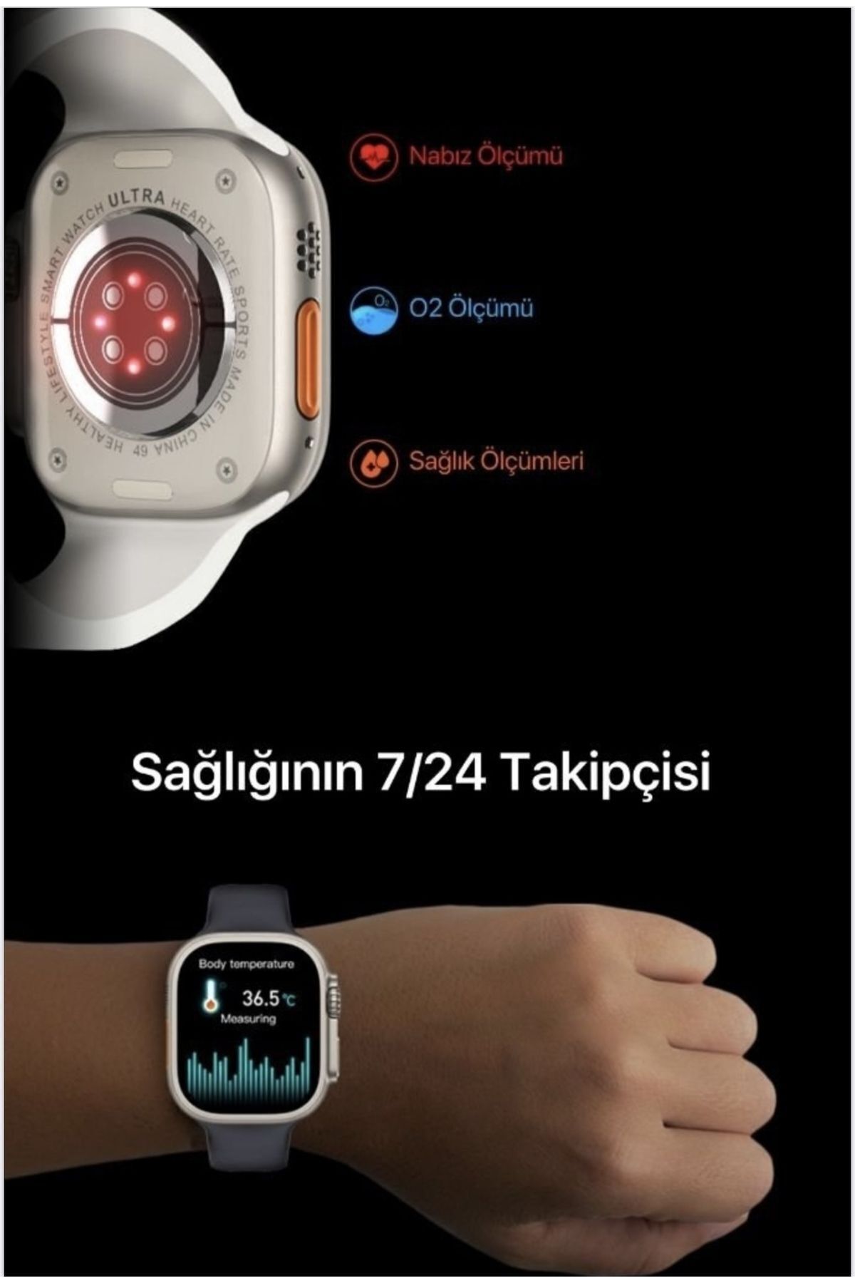 kadwex Akıllı Saat Y60 Ultra2 Watch9 7 Kordon Kasa Koruma Kılıf Hediyeli Smart Watch Bluetooth-4