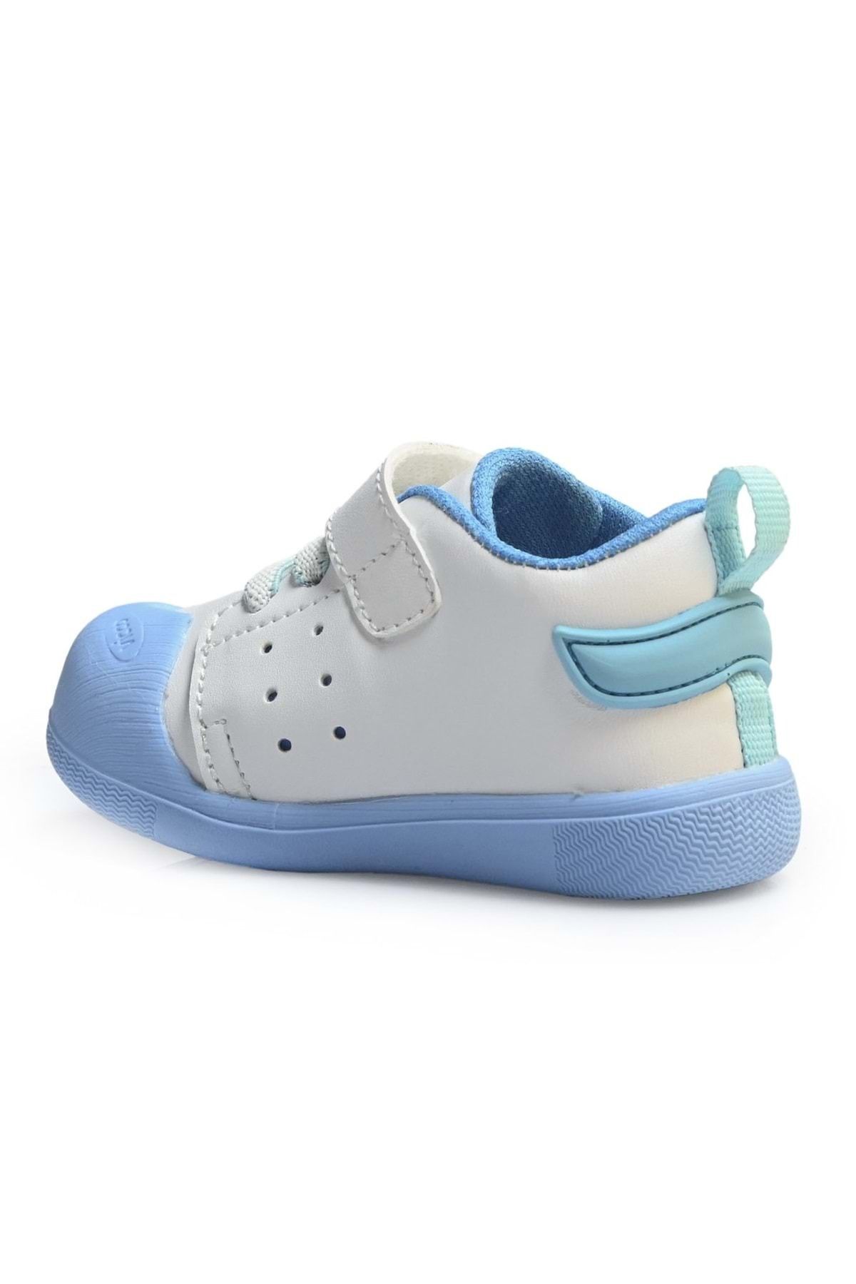 Kids Club Shoes-Vicco Oli First Step Baby Orthopedic Kids Sports Shoes WHITE 4