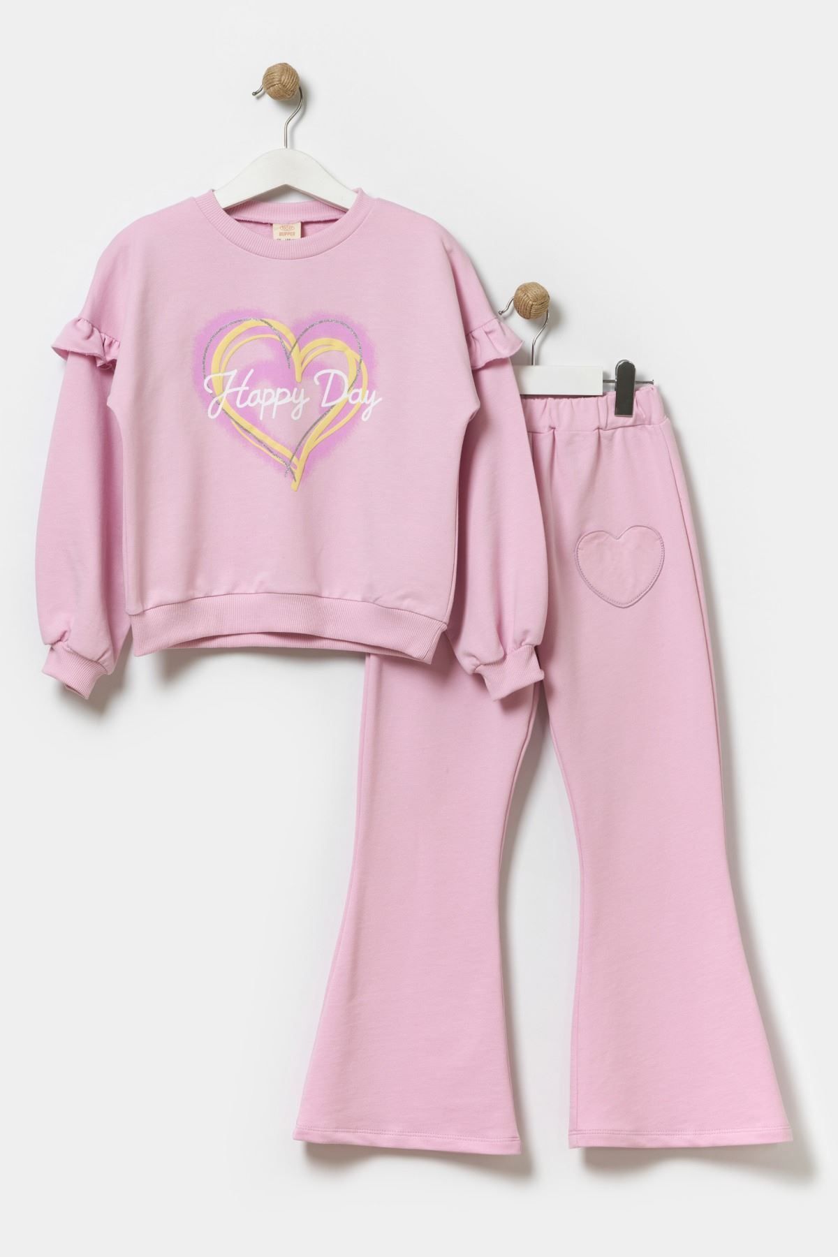 HAUSEkids-4-7 YEars Girl's LovE Day TracKsuit SEt - Lilac 1