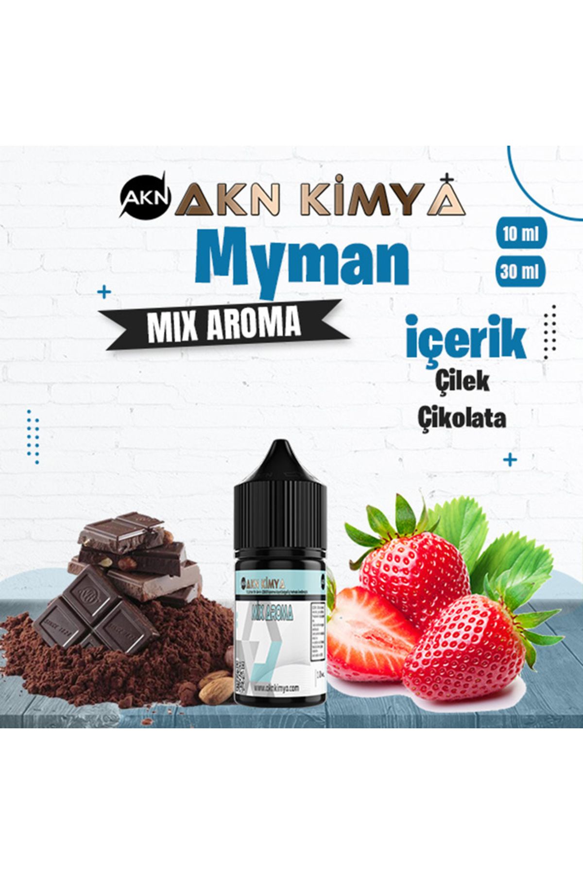 akn kimya One Hit Wonder Myman Mix Aroma Çilek Çikolata Gıda Aroması 10 ml