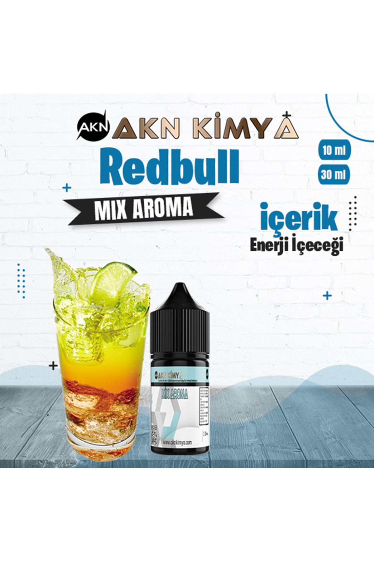 akn kimya Redbull Mix Aroma Enerji İçeceği Gıda Aroması 10 ml