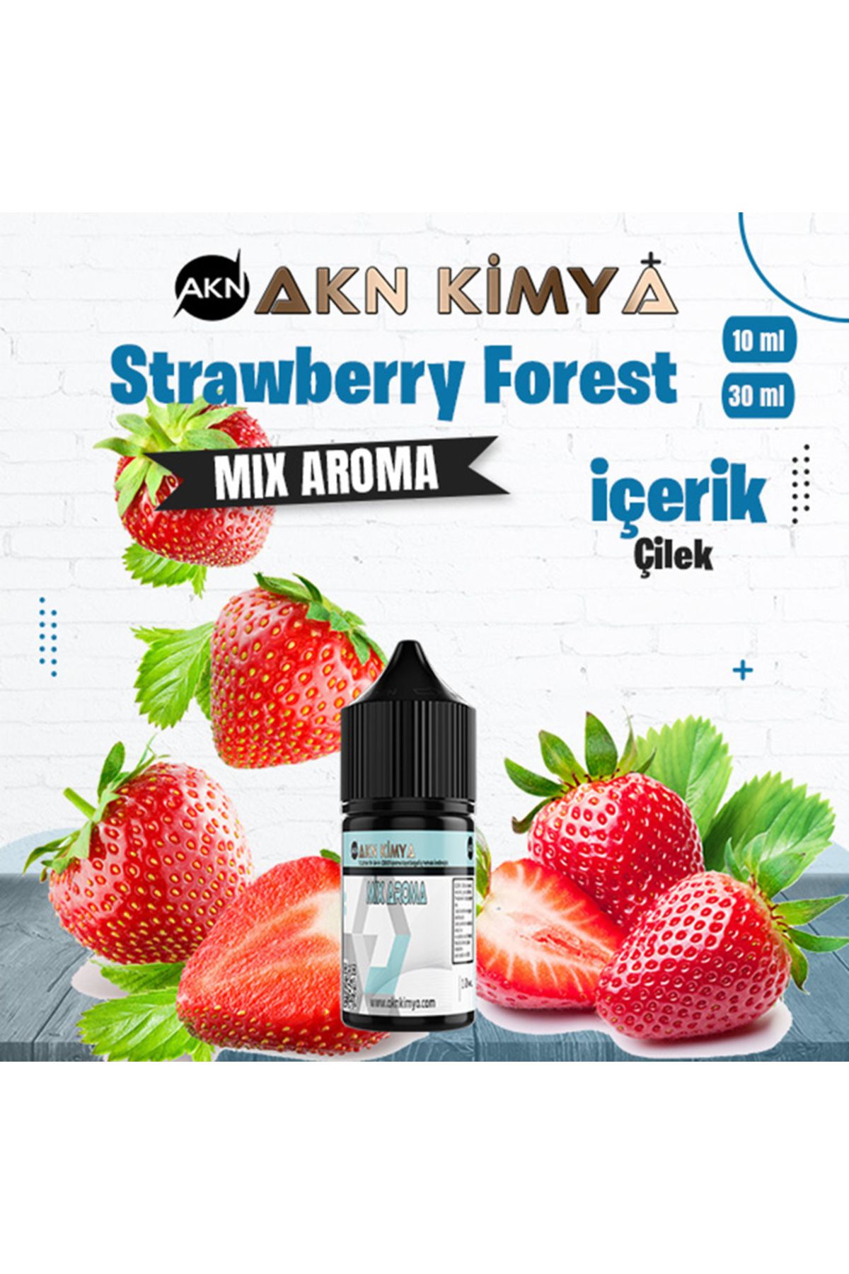 akn kimya Strawberry Forest Mix Aroma Çilek Gıda Aroması 10 ml