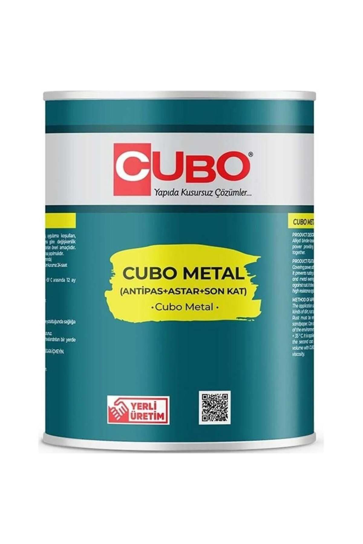 Astra Market Cubo Metal Pas Boyası Ral 7016 Antrasit Grİ 0,75 Litre