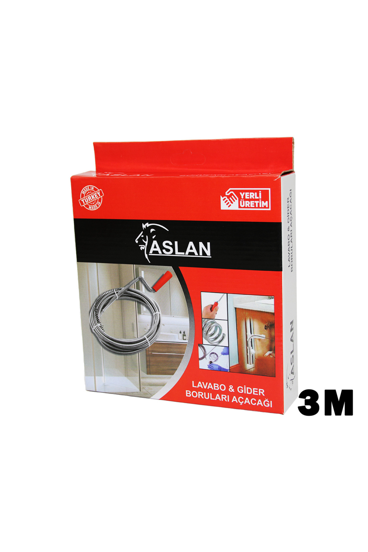 Go İthalat 3MT X 6MM SUSTA SPRAL LAVABO - GİDER AÇAR (5332)