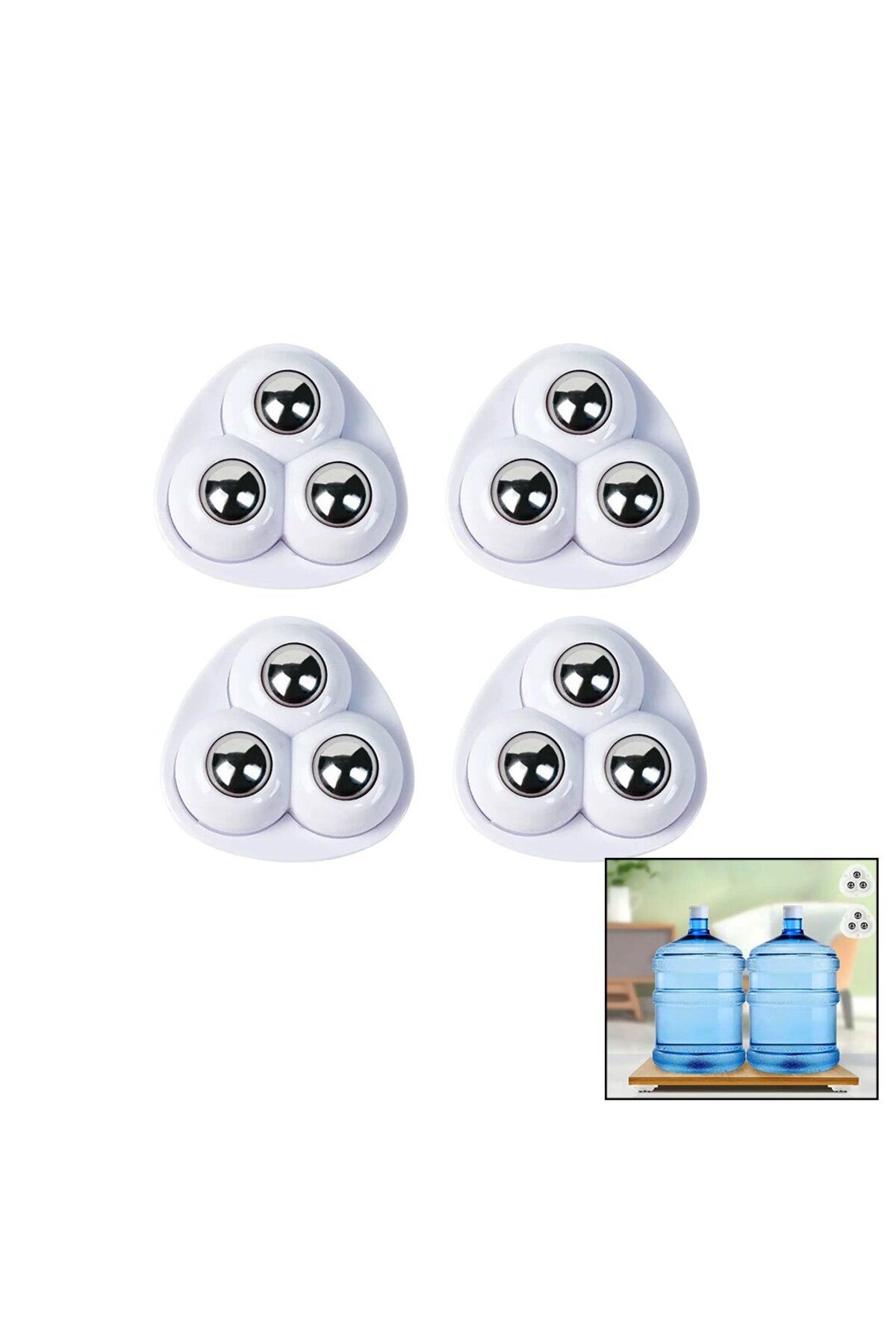 Go İthalat 4 PCS 3 BİLYA TEKERLEKLİ MOBİLYA EŞYA TAŞIMA APARATI 360 DERECE (4989)
