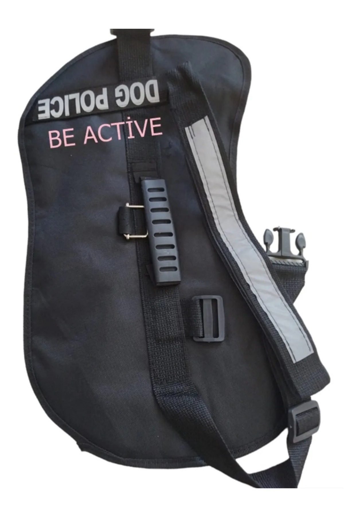 Home Ayarlanabilir Gögüs Tasması Dog Police Köpek Sırt Tasması Siyah Renk