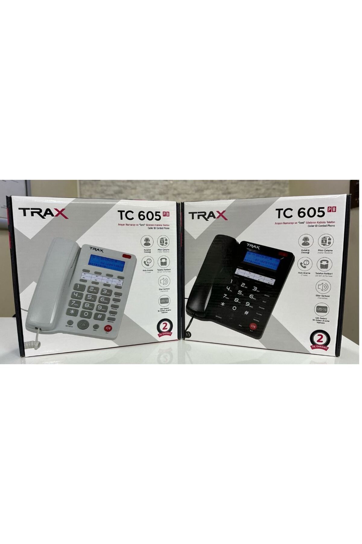 Findit EKRANLI MASAÜSTÜ KABLOLU TELEFON TC-605 (2818)