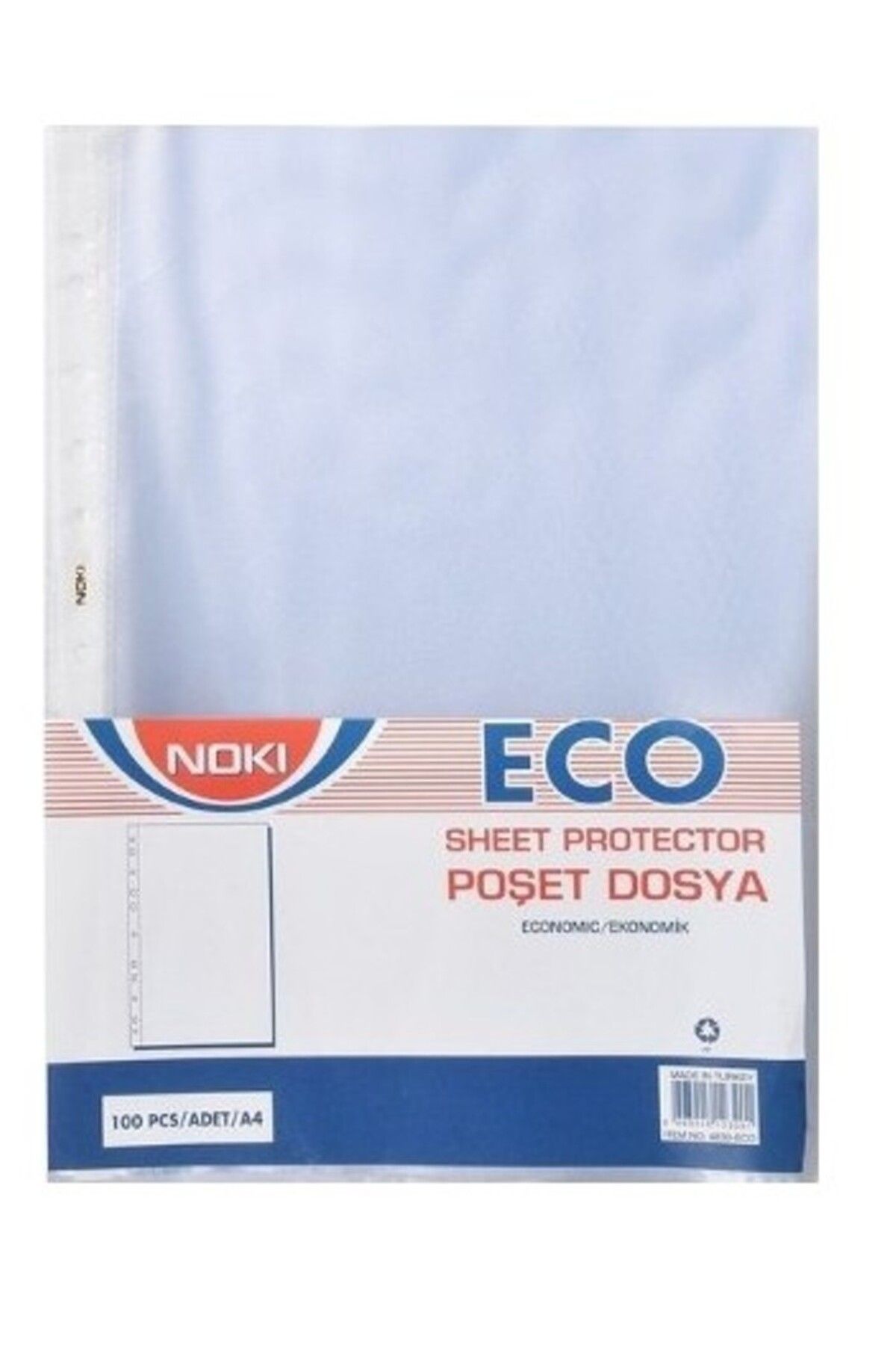 Mahi Max-Perforated Transparent Bag Noki Eco A4 Föy File - 1 Pack (100 Pcs) 1