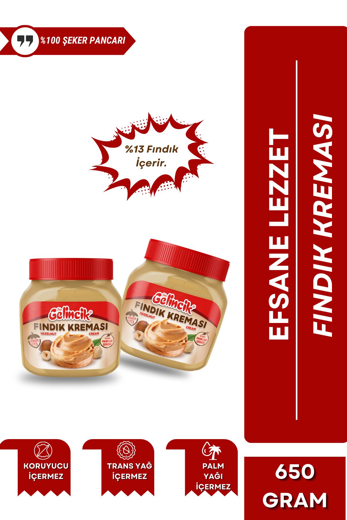 Gelincik 650 Gr Fındık Kreması