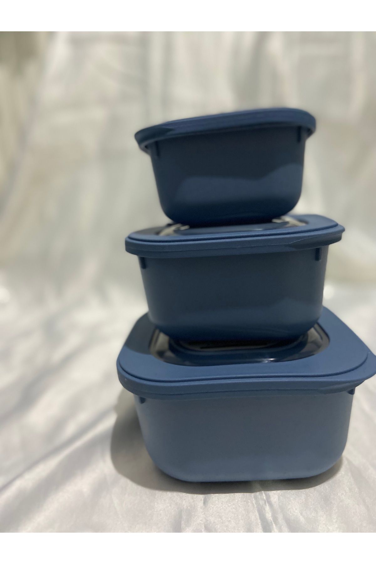 miray home-3-Piece Storage Container Set Compatible with Freezer and Microwave (600 ml - 1100 ml - 1800 ml) 3
