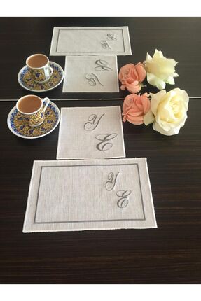 AFA TASARIM Kişiye Özel Nakışlı Söz & Nişan Mendili, Tepsi Örtüsü, Söz Mendili