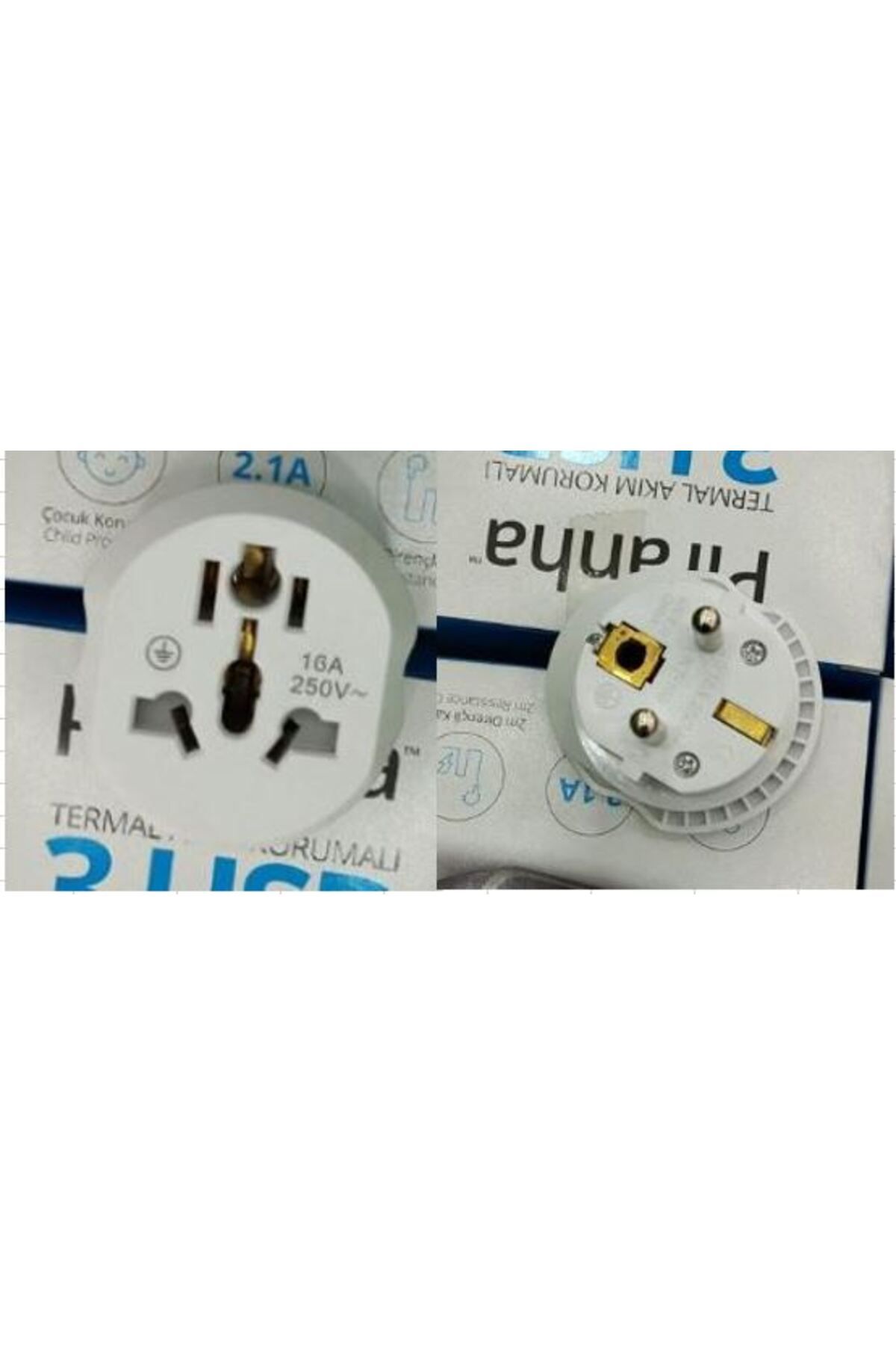İklimStore AMERİKAN İNGİLİZ FİŞ ADAPTÖR ÇEVİRİCİ 16A 250V NK-605K (5131)