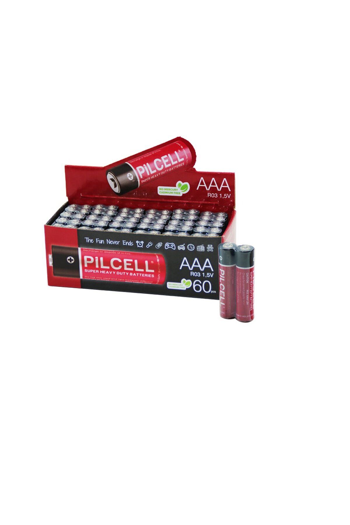 Kapamarka PİLCELL İNCE PİL AAA - 1.5W - R03 60PCS