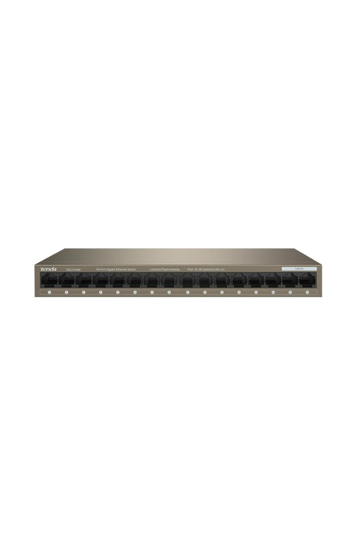 Vobotek Teknoloji Tenda TEG1016M 16 Port 10-100-1000 Mbps Switch Metal Kasa