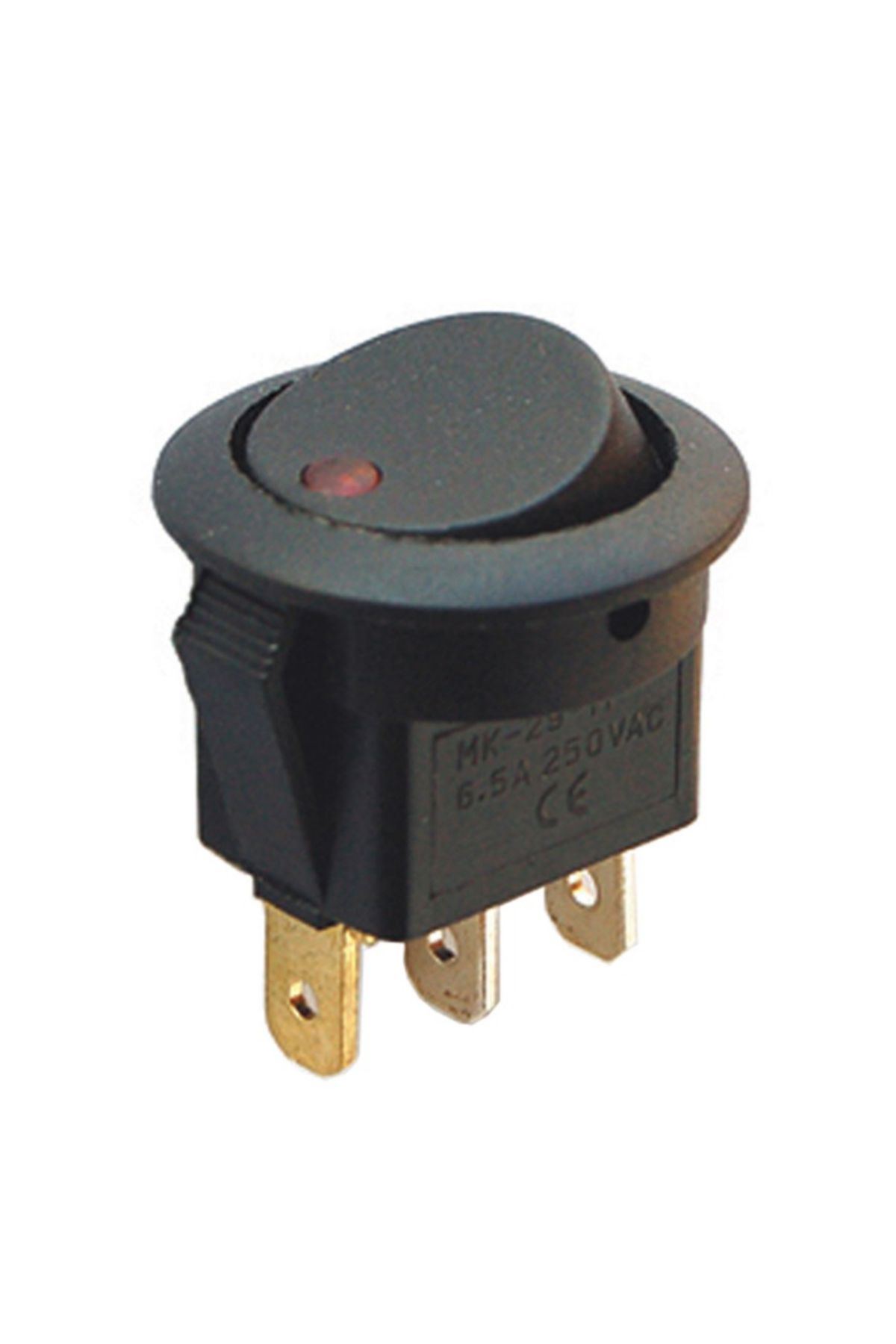 Go İthalat YUVARLAK NOKTA IŞIKLI 3 PİN 12 VOLT ON-OFF ANAHTAR (IC-132A) (4401)