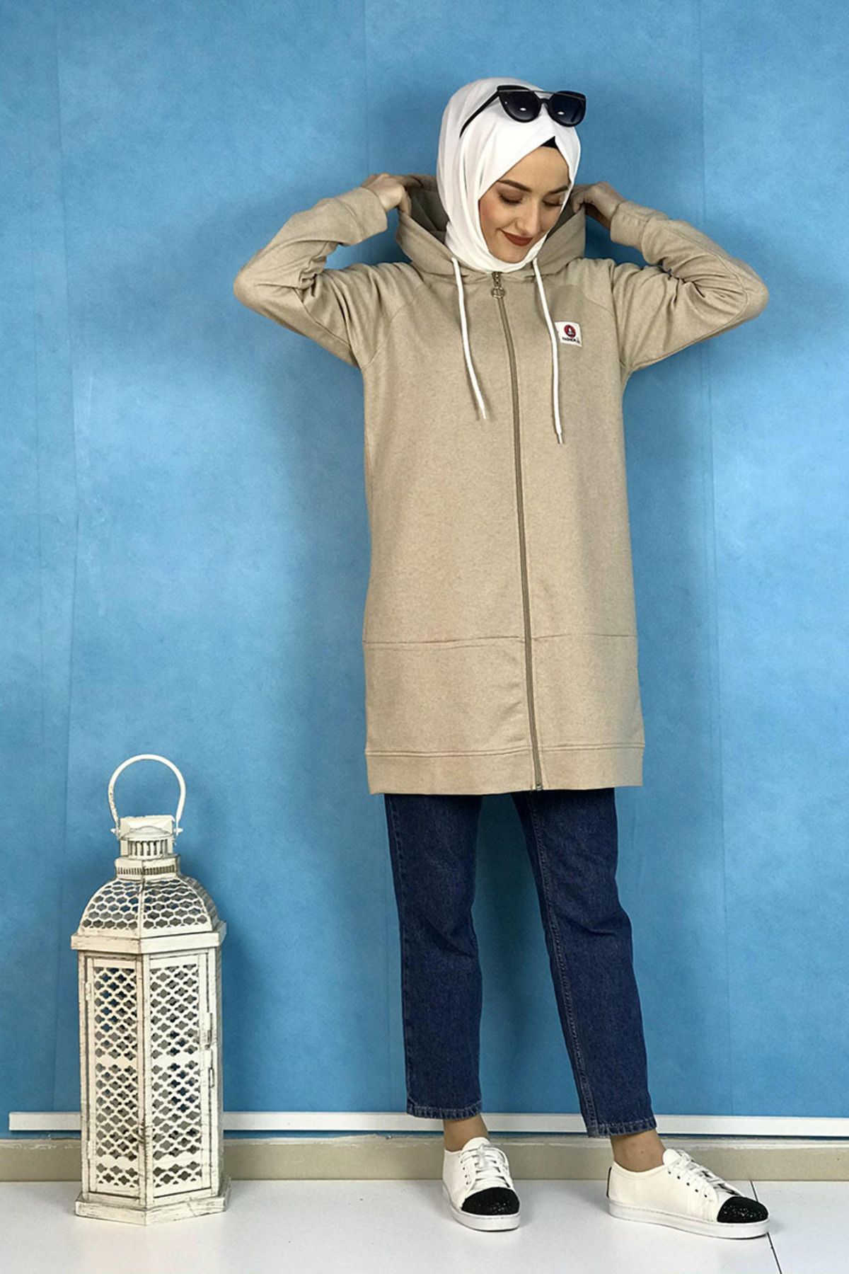 COXO Fashion`S Fermuarlı Kap Vizon