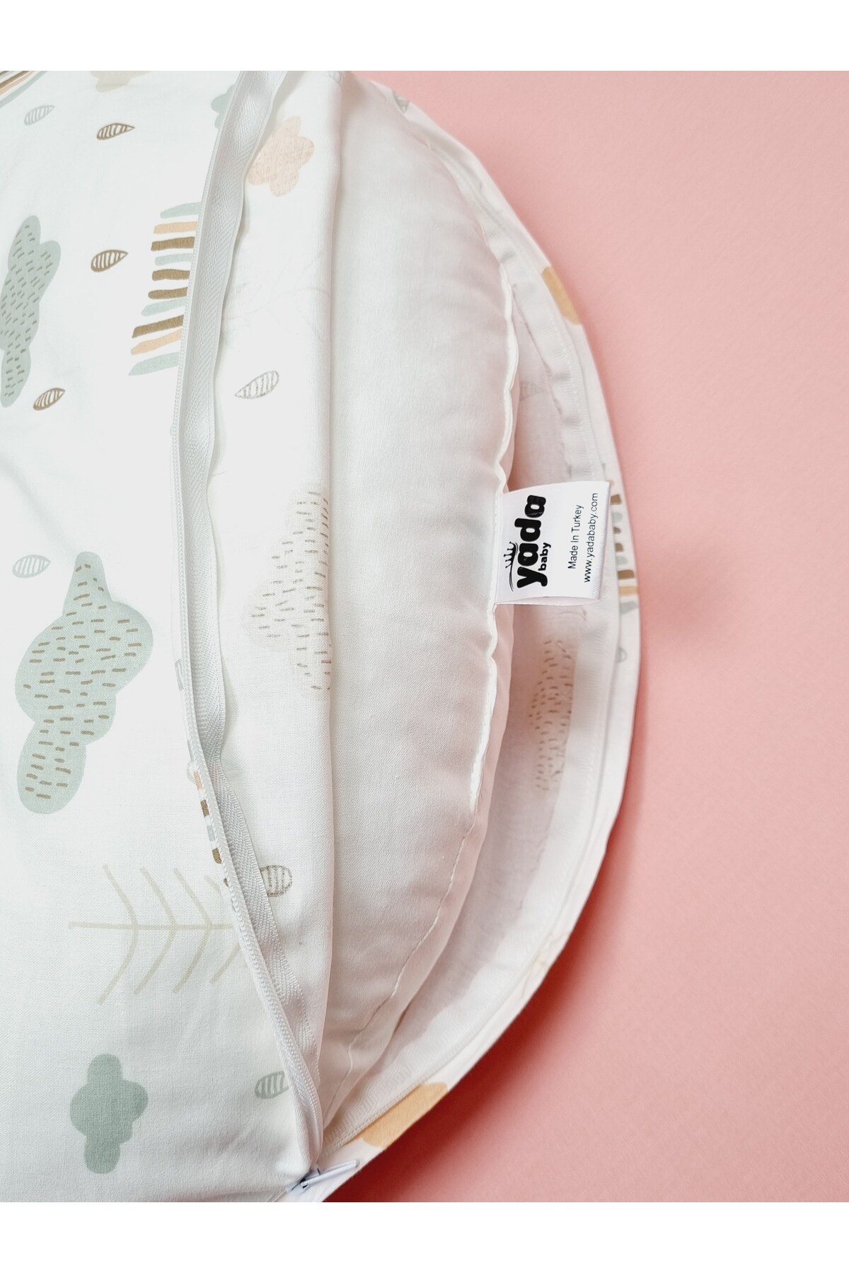 Yada Baby %100 Pamuklu Kumaştan Poplin Kumaş Astarlı Fermuarlı Emzirme Minderi Ve Bebek Destek Yastığı fotoğrafı 2 (önizleme)