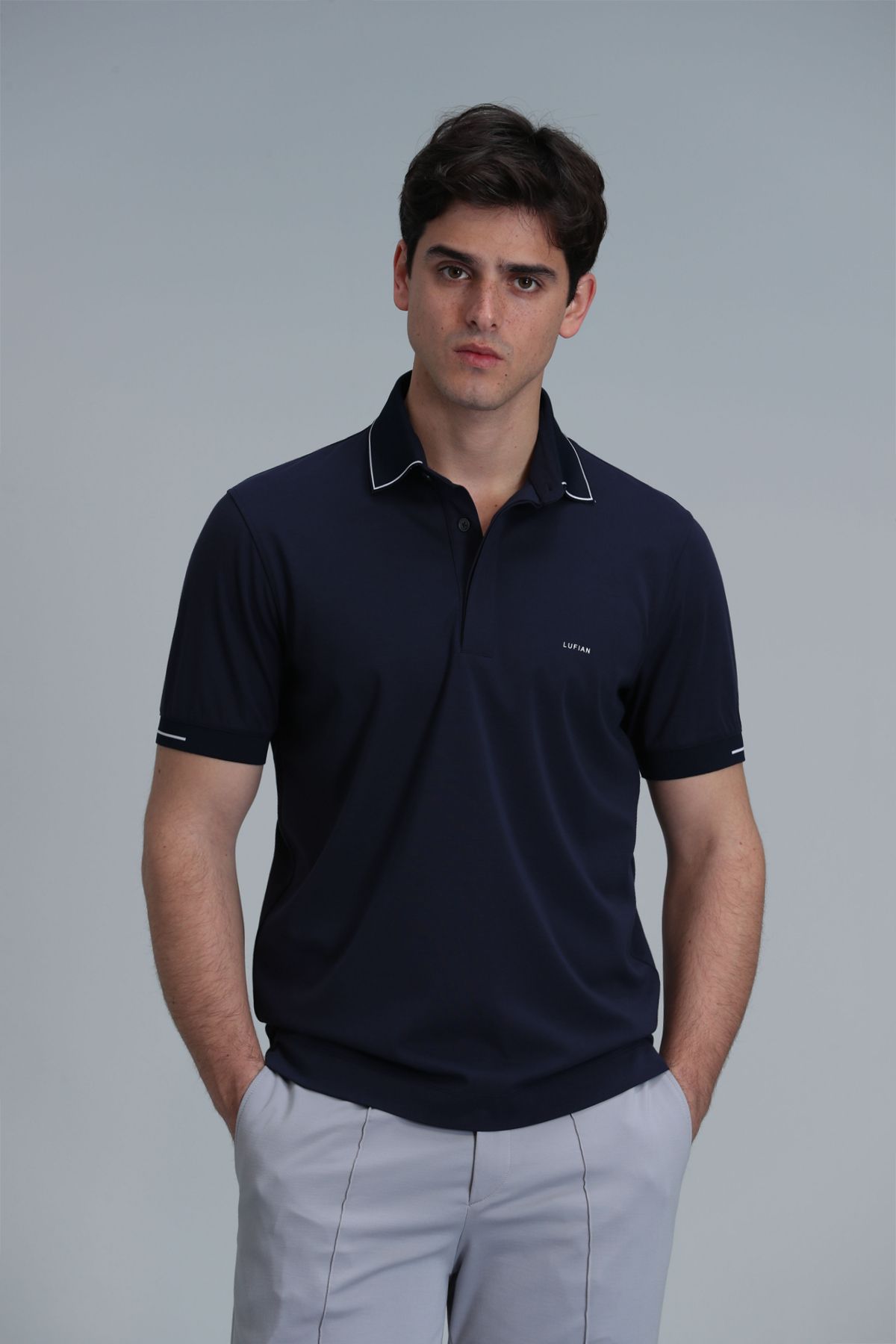 Lufian-Tricou polo pentru bărbați Tylor Smart bleumarin 1