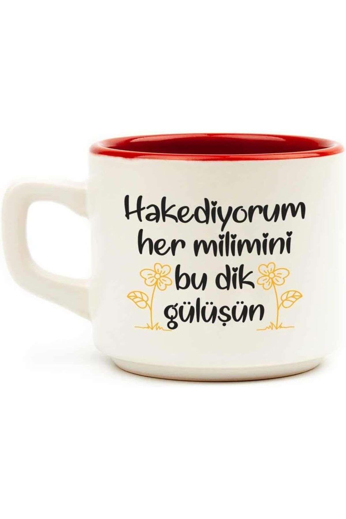 STOREMAX lbstorex TASARIM Hakediyorum Her Milimini Bu Dik Gülüşün Beyaz Venüs Kupa - Hediye Seramik Kupa
