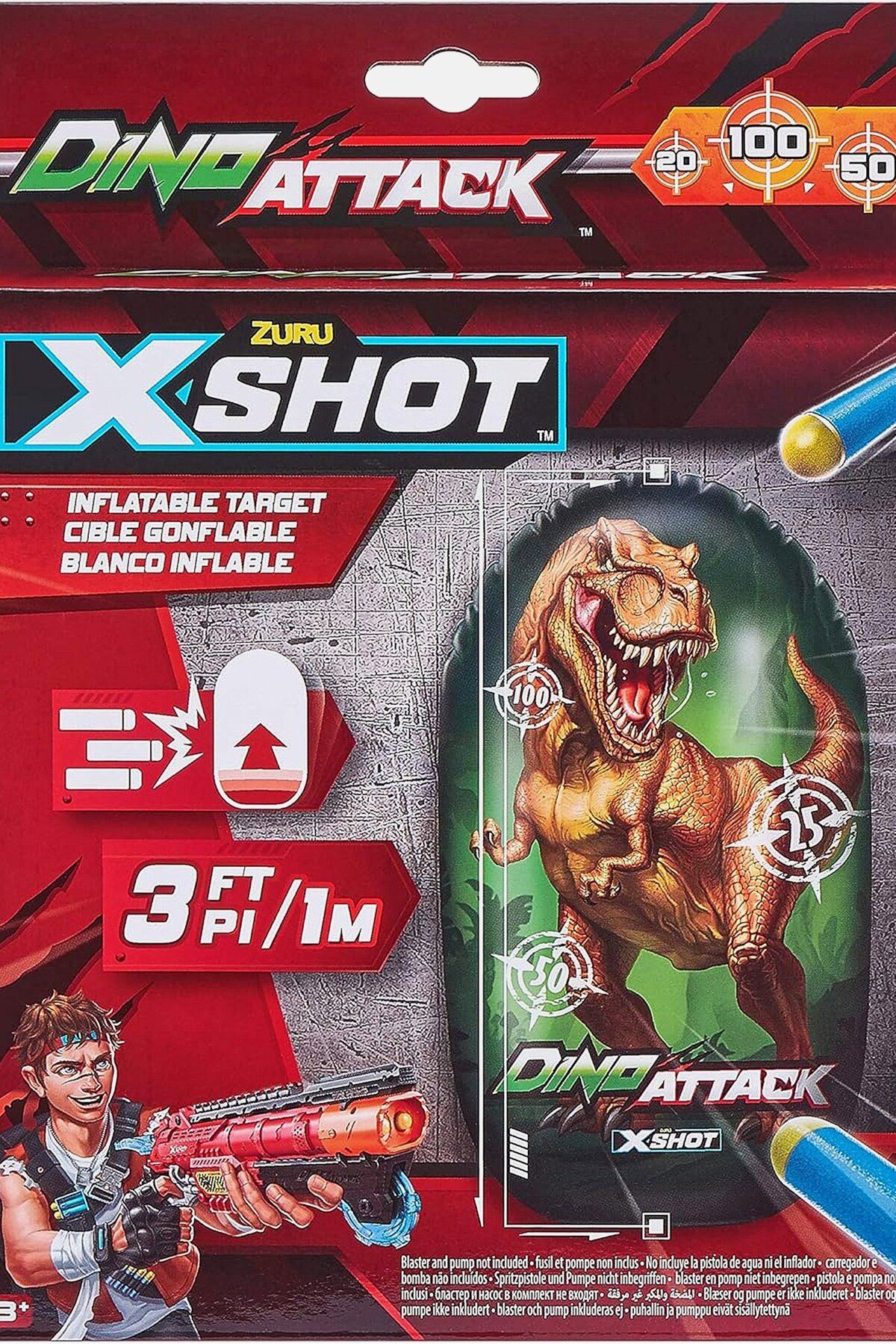 Zuru-Dino Attack Inflatable Dino Target, Red Combo 6