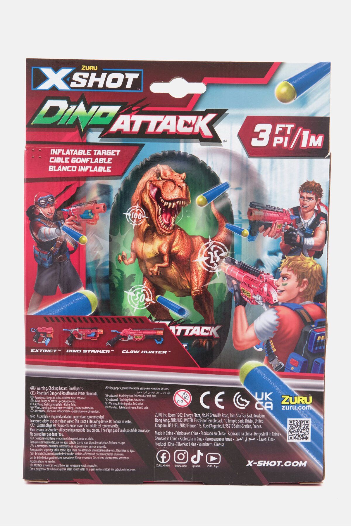 Zuru-Dino Attack Inflatable Dino Target, Red Combo 3