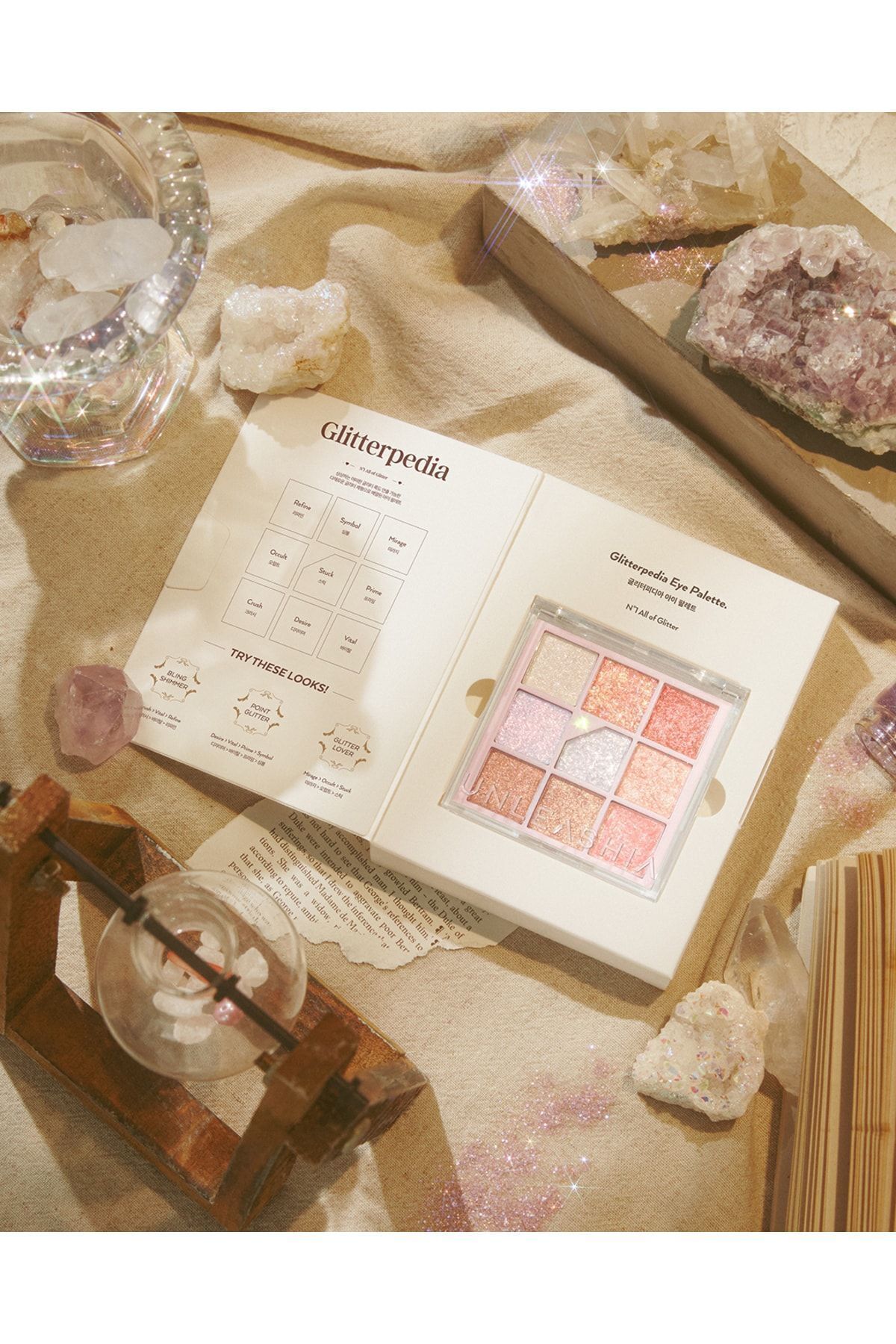 UNLEASHIA-Glitter Shimmer Eyeshadow Palette No:1 Glitterpedia Eye Palette 6