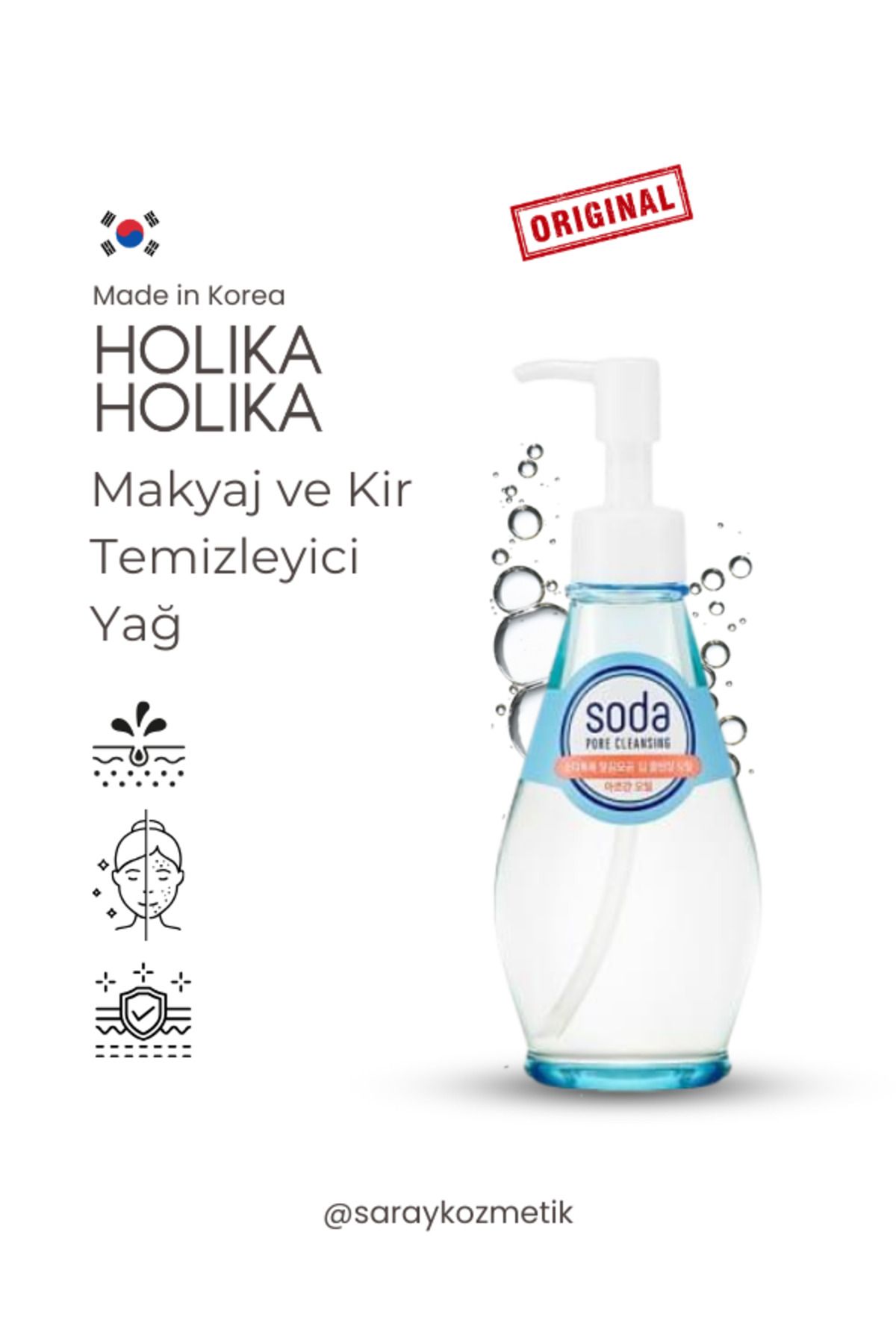 Holika Holika Soda Pore Deep Cleansing Oil- Gözenek Temizleyici Yağ