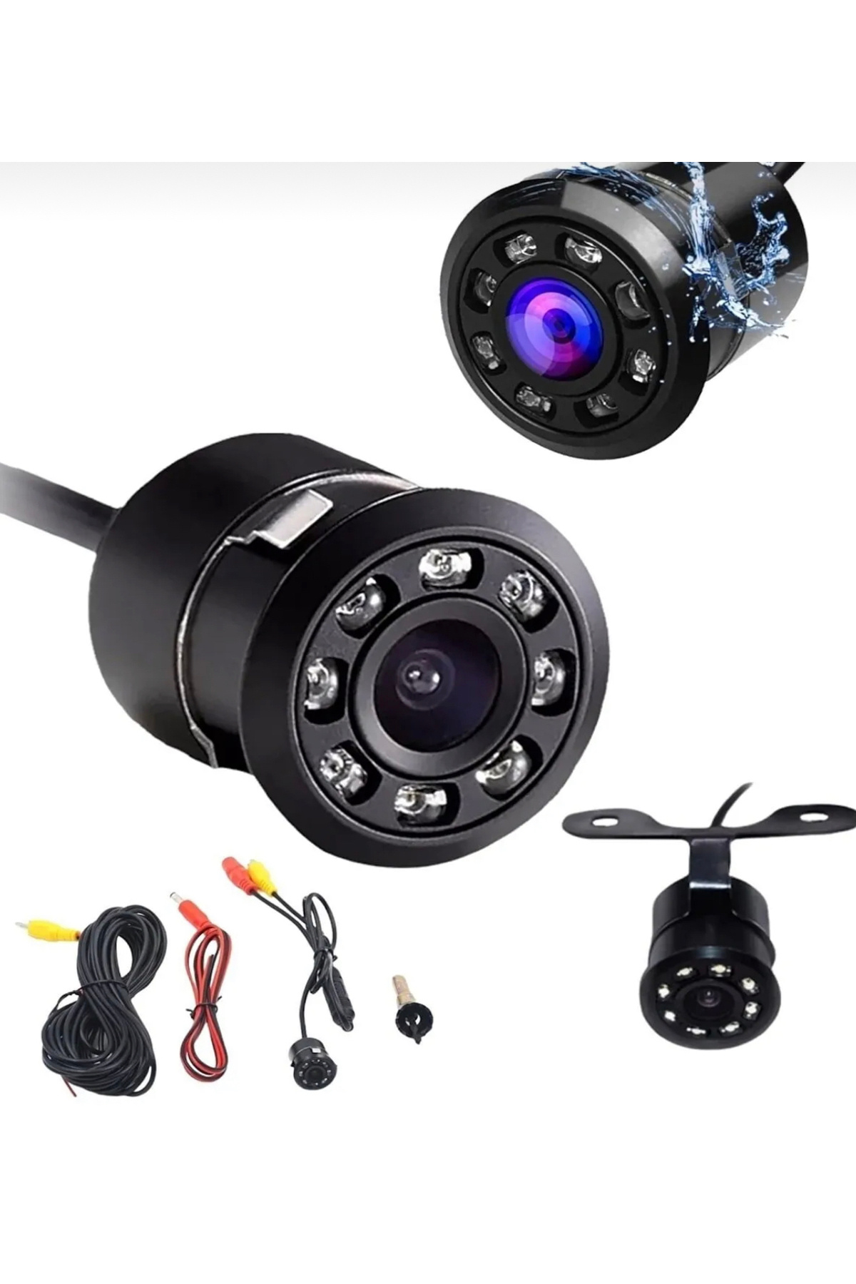 Genel Markalar Geri Görüş Park Kamerası 8 Led Park Çizgili Gece Görüşlü Çift Aparatlı