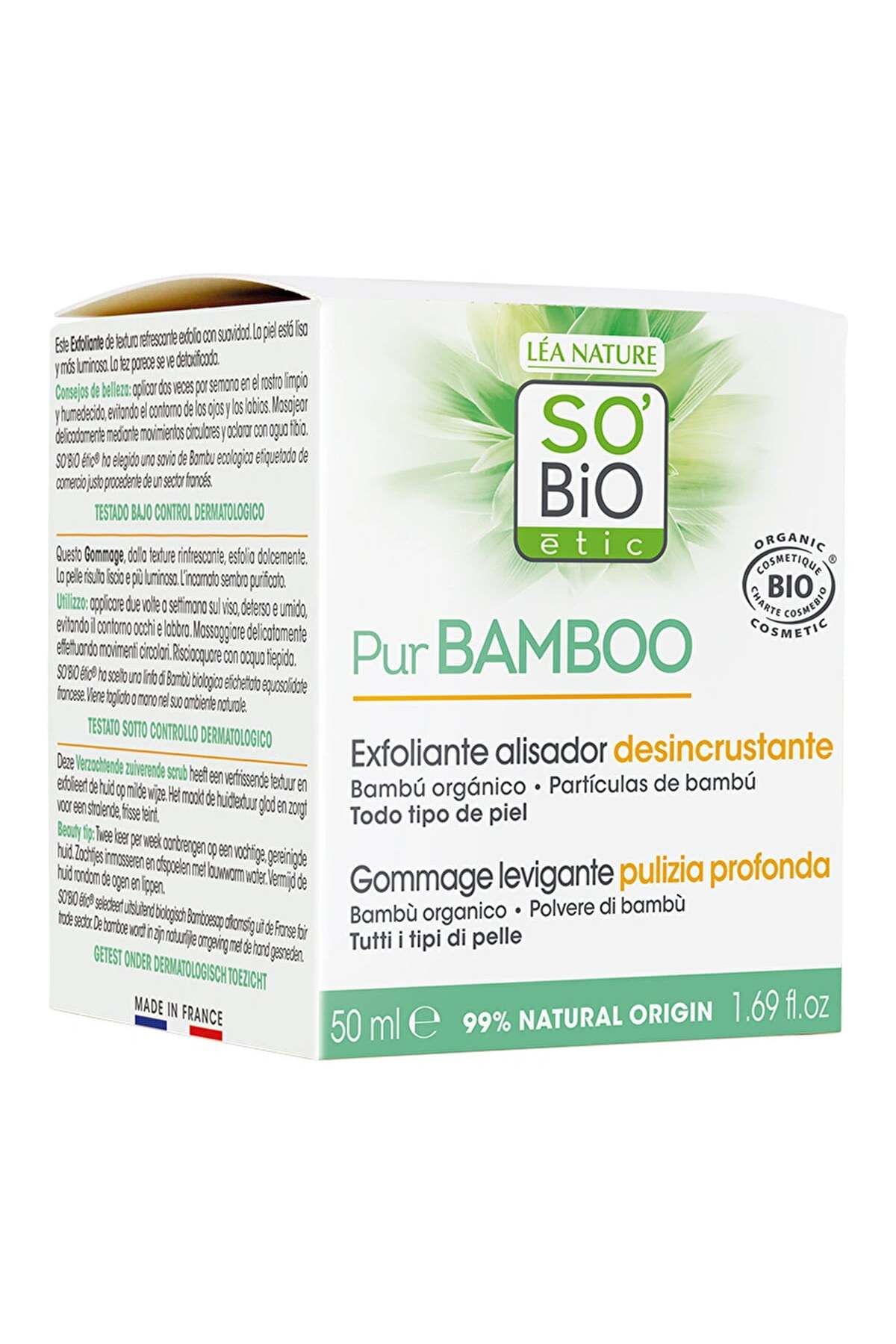 So'Bio Etic Organik Bambu Arındırıcı Pürüzsüzleştirici Scrub Pur Bamboo Deep Cleansing Smoothing Scrub 50 ml