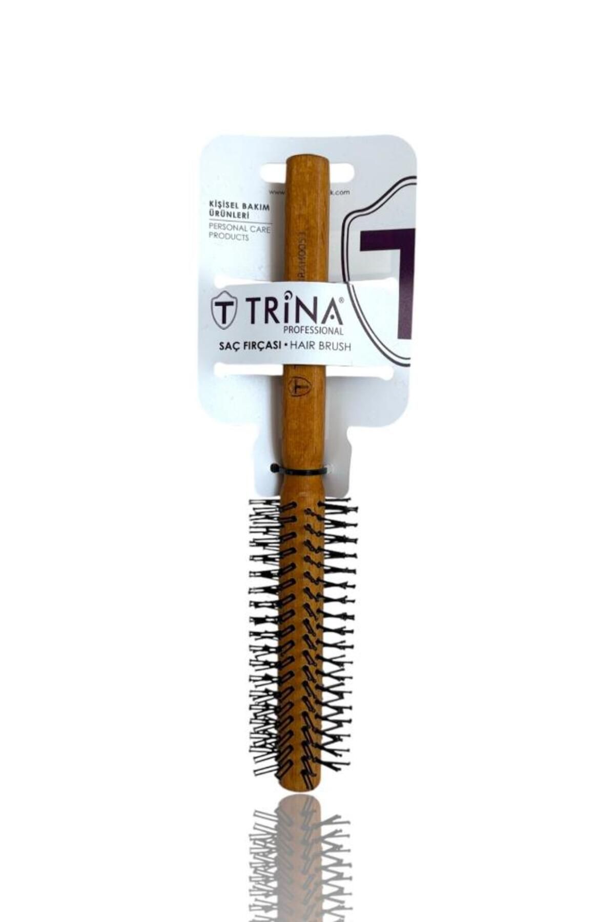 دسته چوبی برس مو مردانه گرد 0053 Trina
