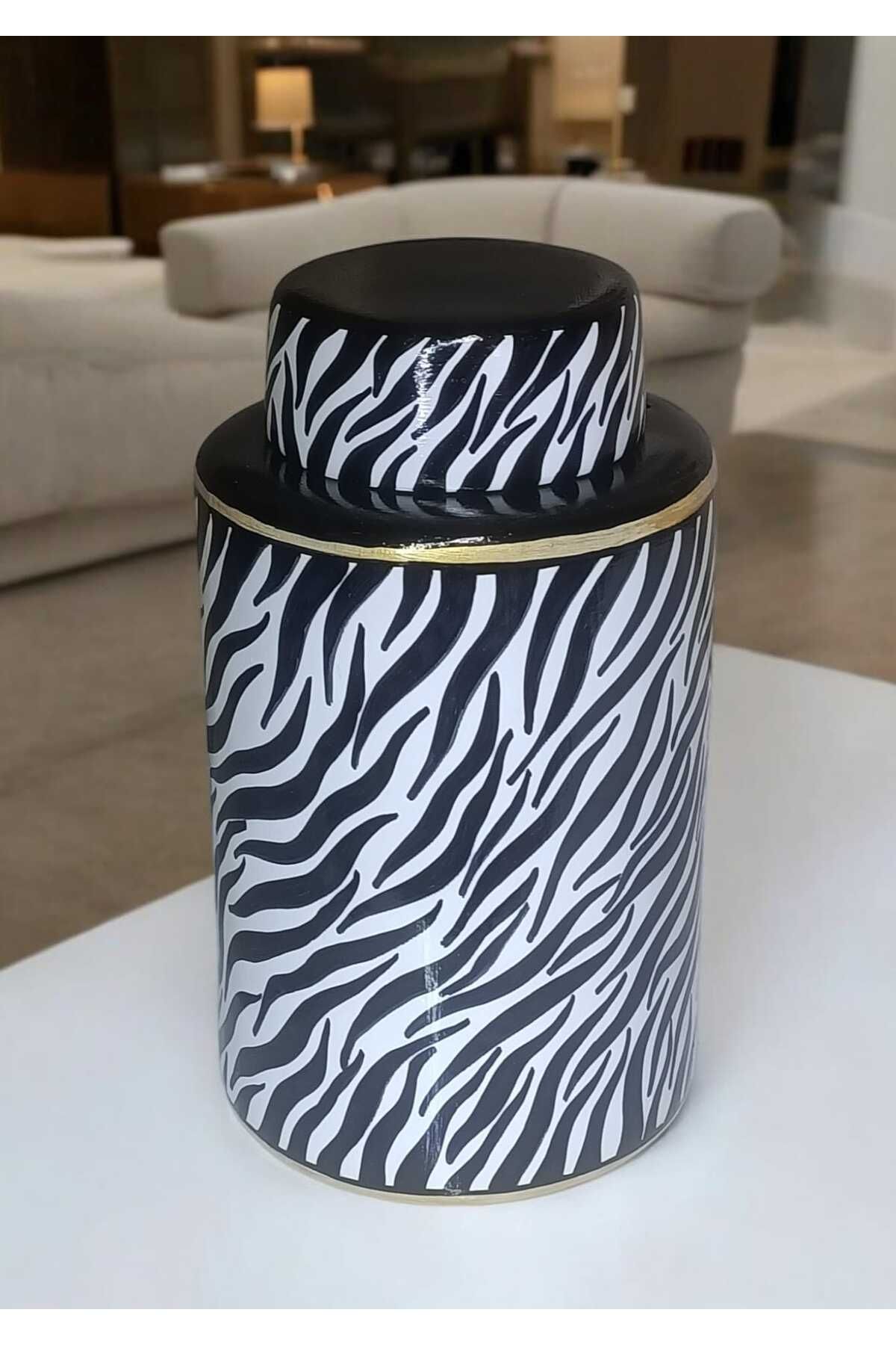 wesar-Ceramic Patterned Luxury Elegans Vase King Cube - Special Handcrafted 2