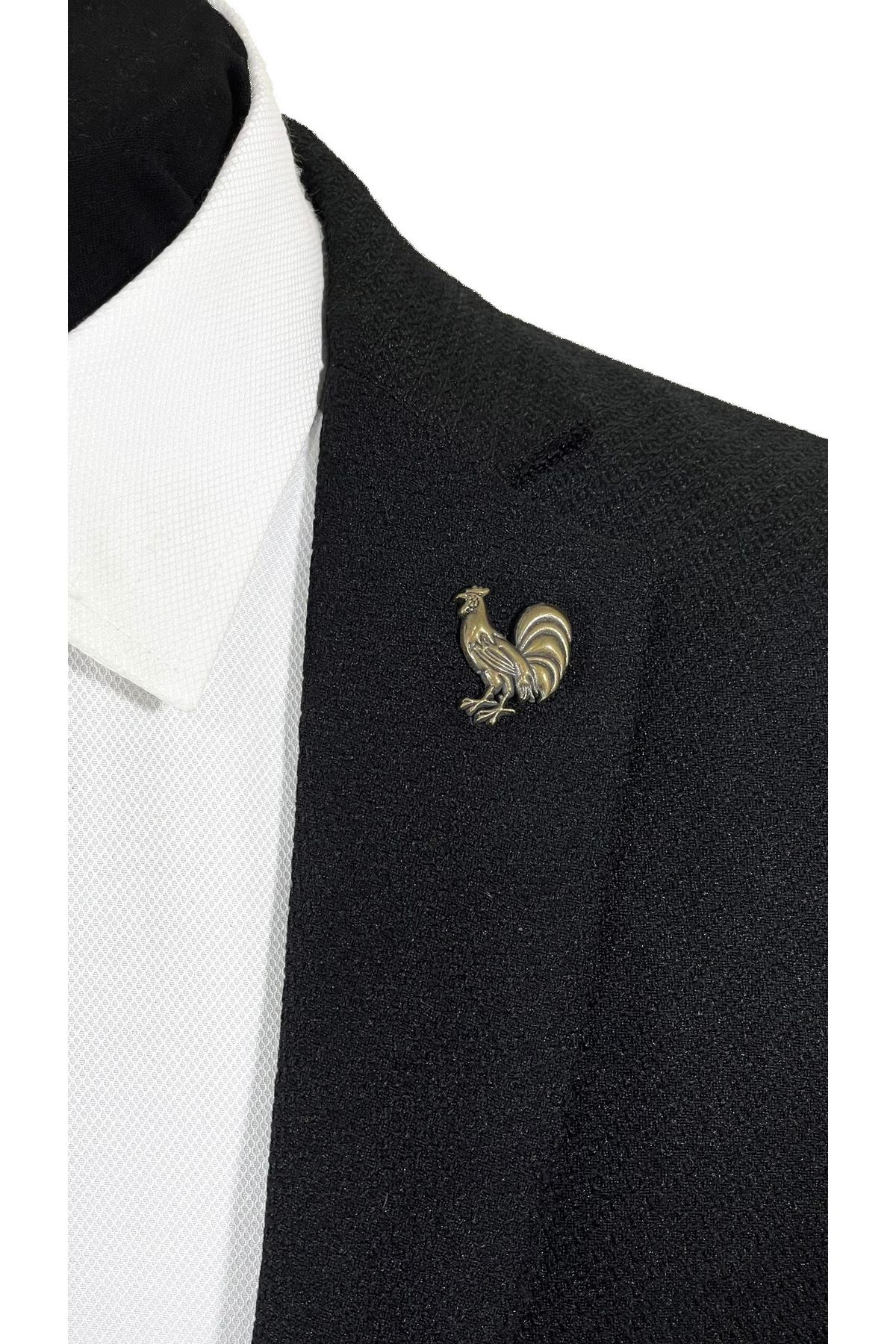  سنجاق سینه یقه کت به شکل خروس و به رنگ برنز.