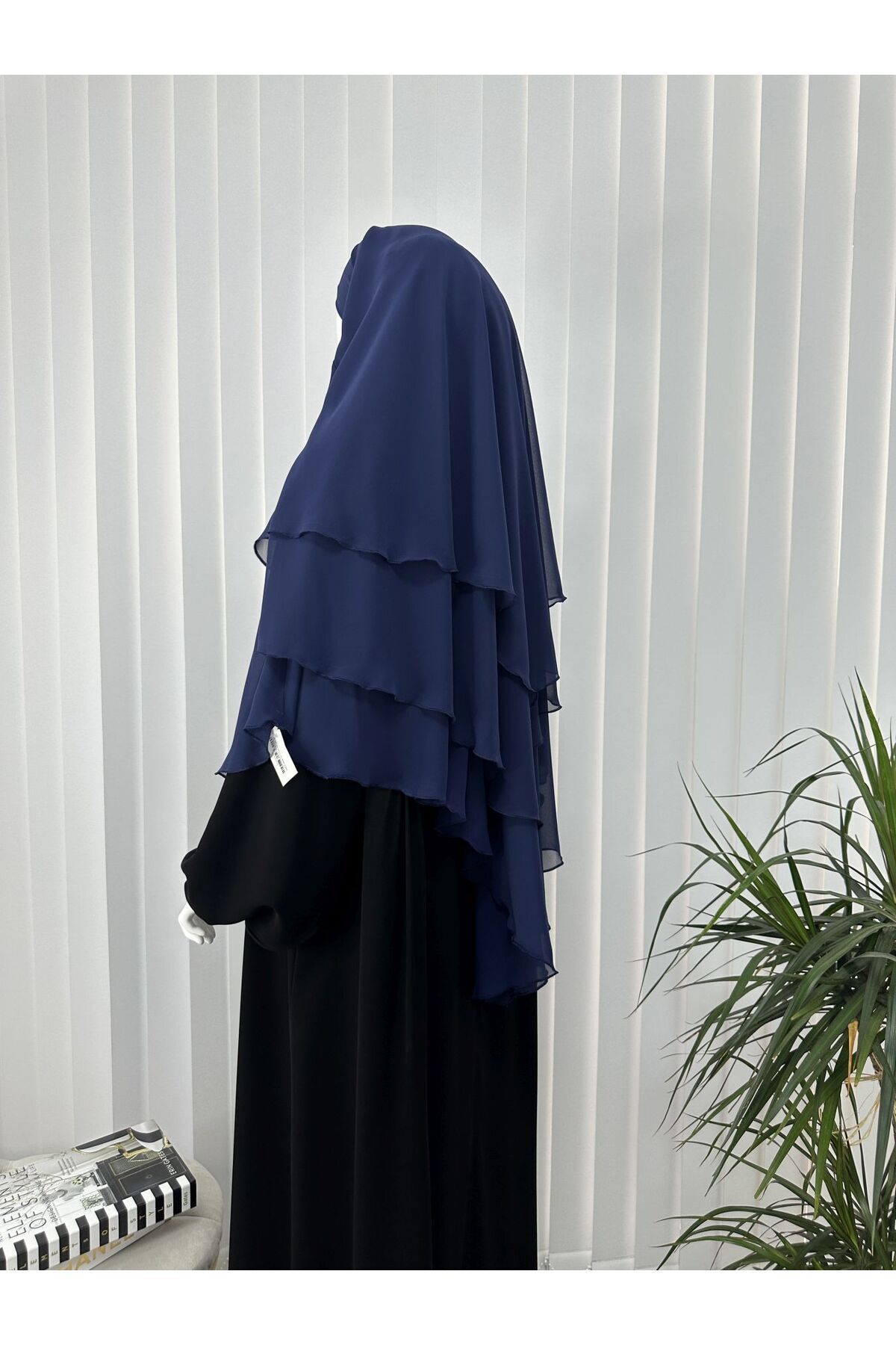 erasra class-Indigo Siphon Multi Scarf - Three Layer, Lace-Up and Veil Kimar Ready 3