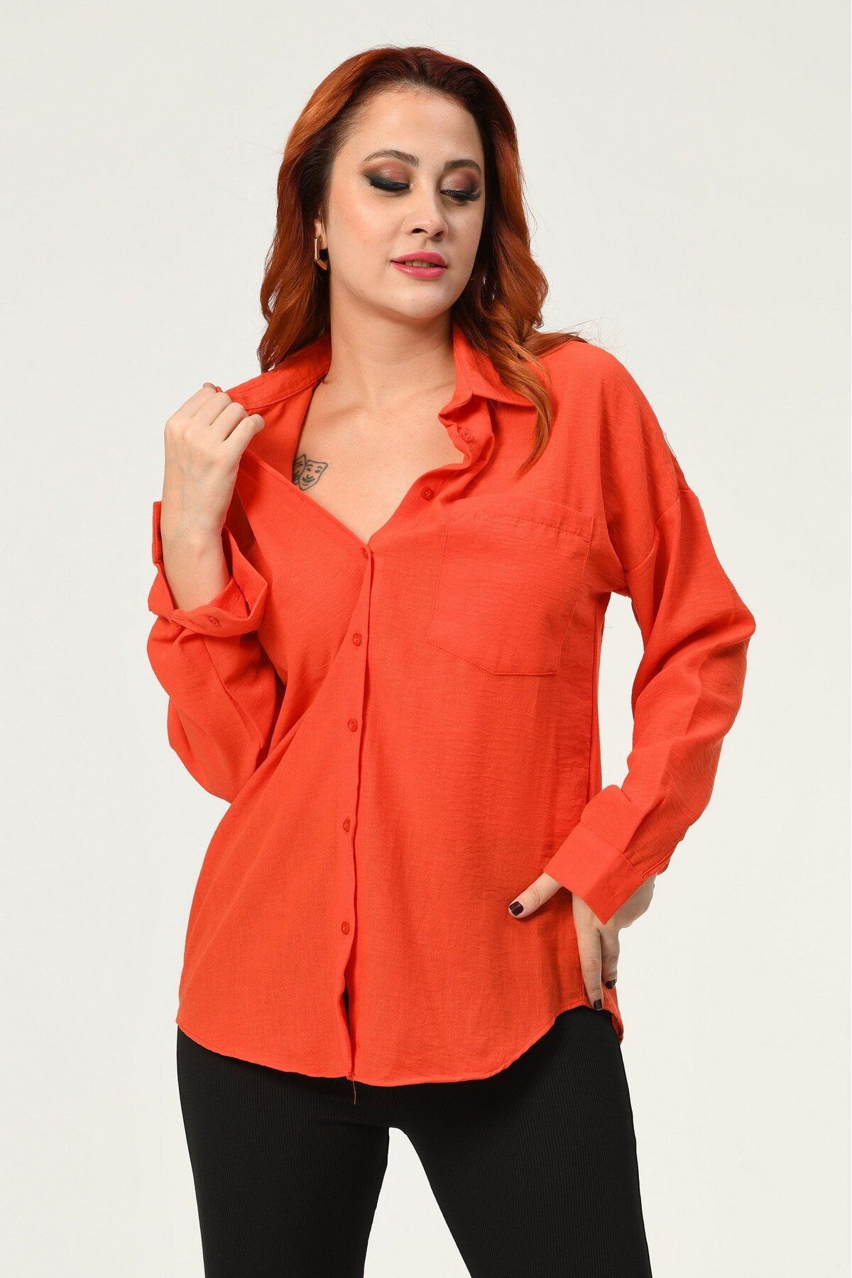 Bigdart-Λινό πουκάμισο Big Dart Oversize 3