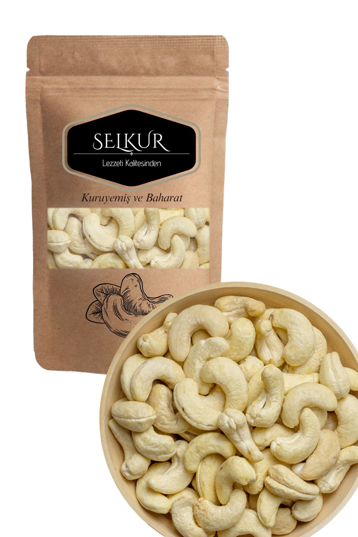 SELKUR Çiğ Kaju 200gr(KİLİTLİ AMBALAJDA ÇİĞ)