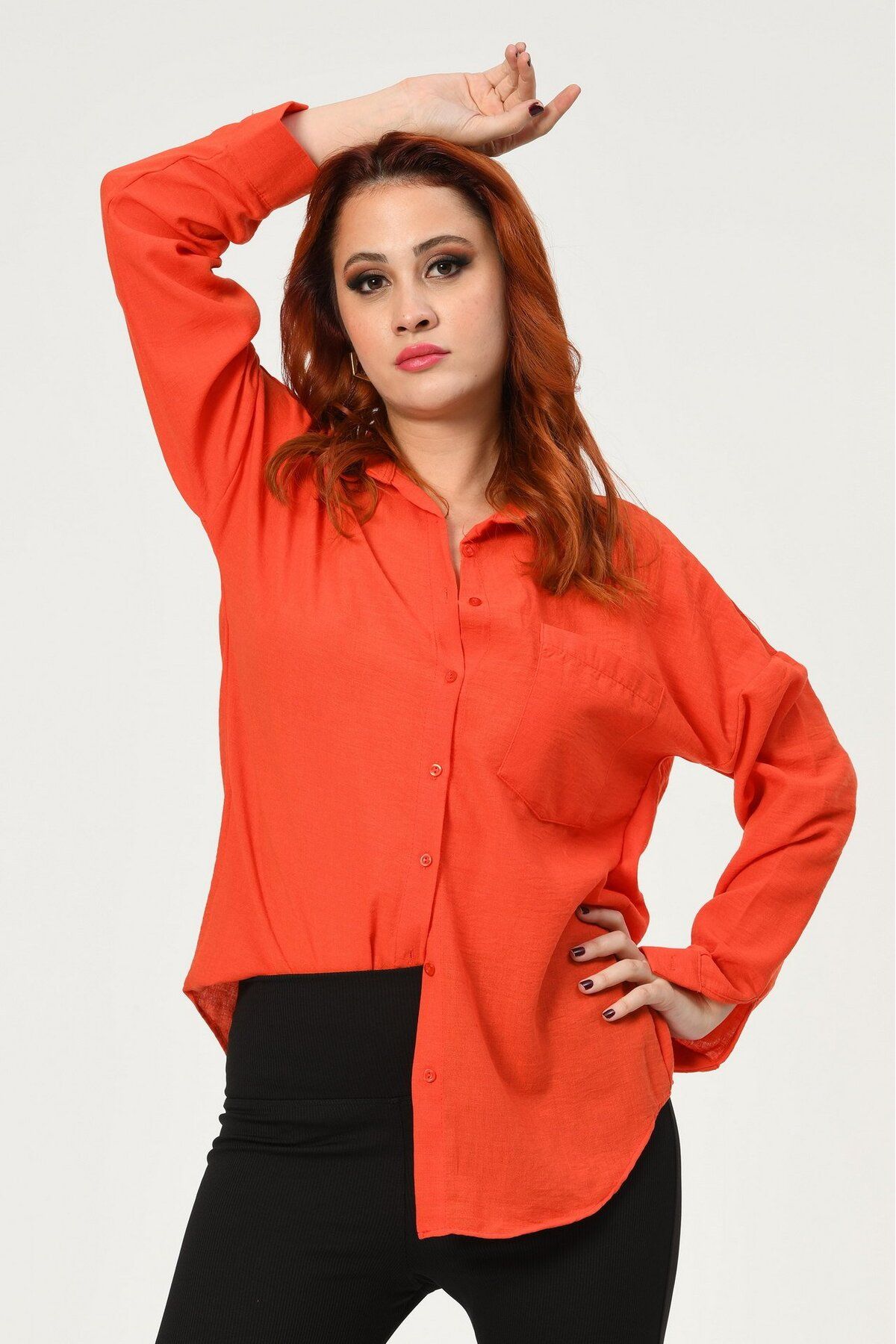 Bigdart-Λινό πουκάμισο Big Dart Oversize 4