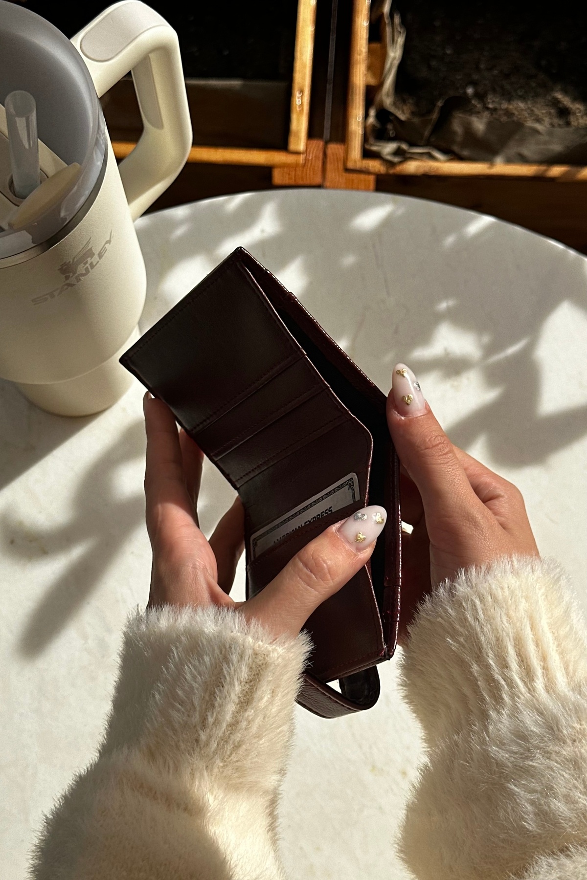 klovi  Bordo Cherry Red Cüzdan - Görsel 4