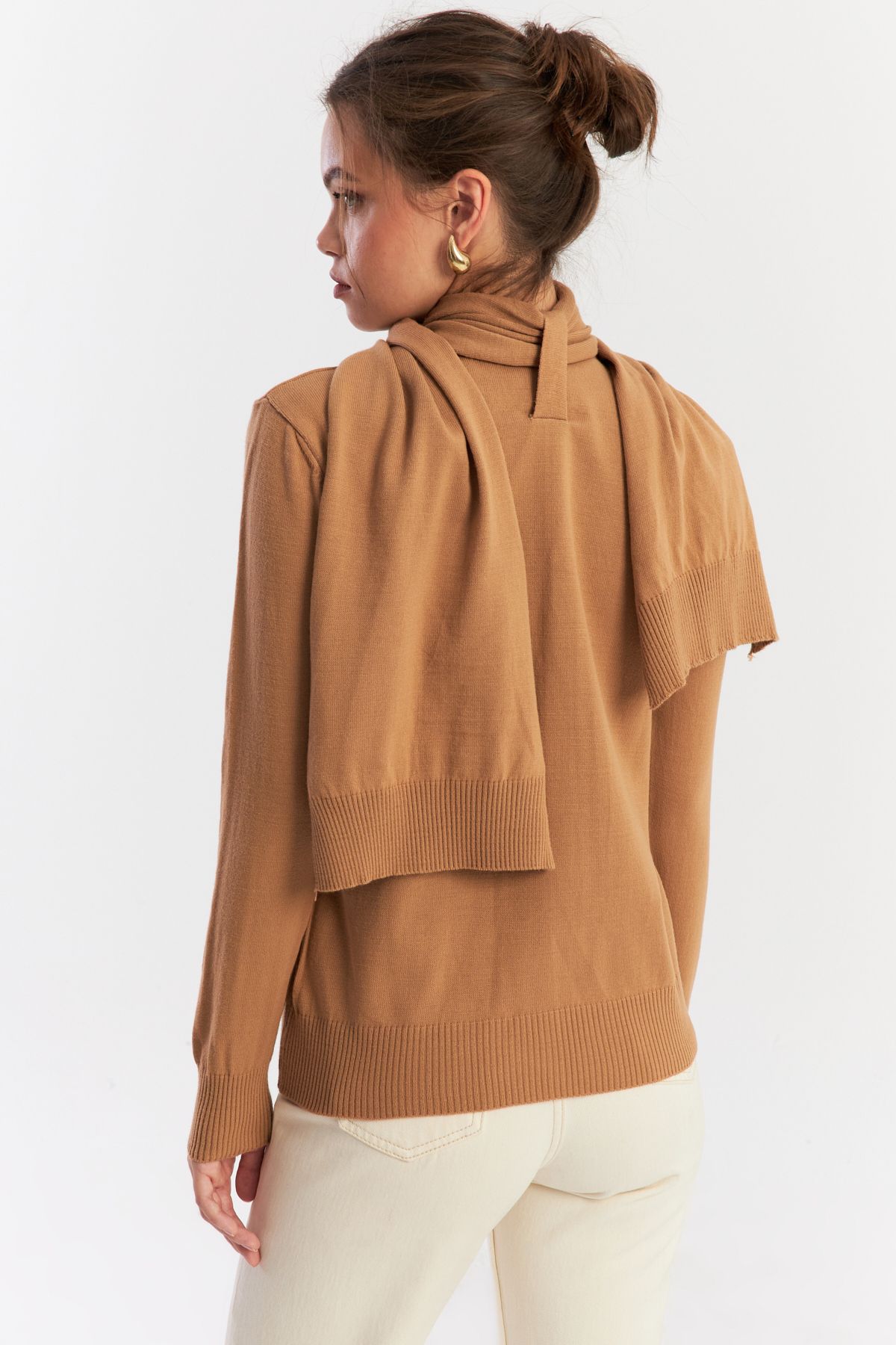 Cool & Modest-Bluză de damă Camel Shawl Accesorii Tricoturi YV286 6