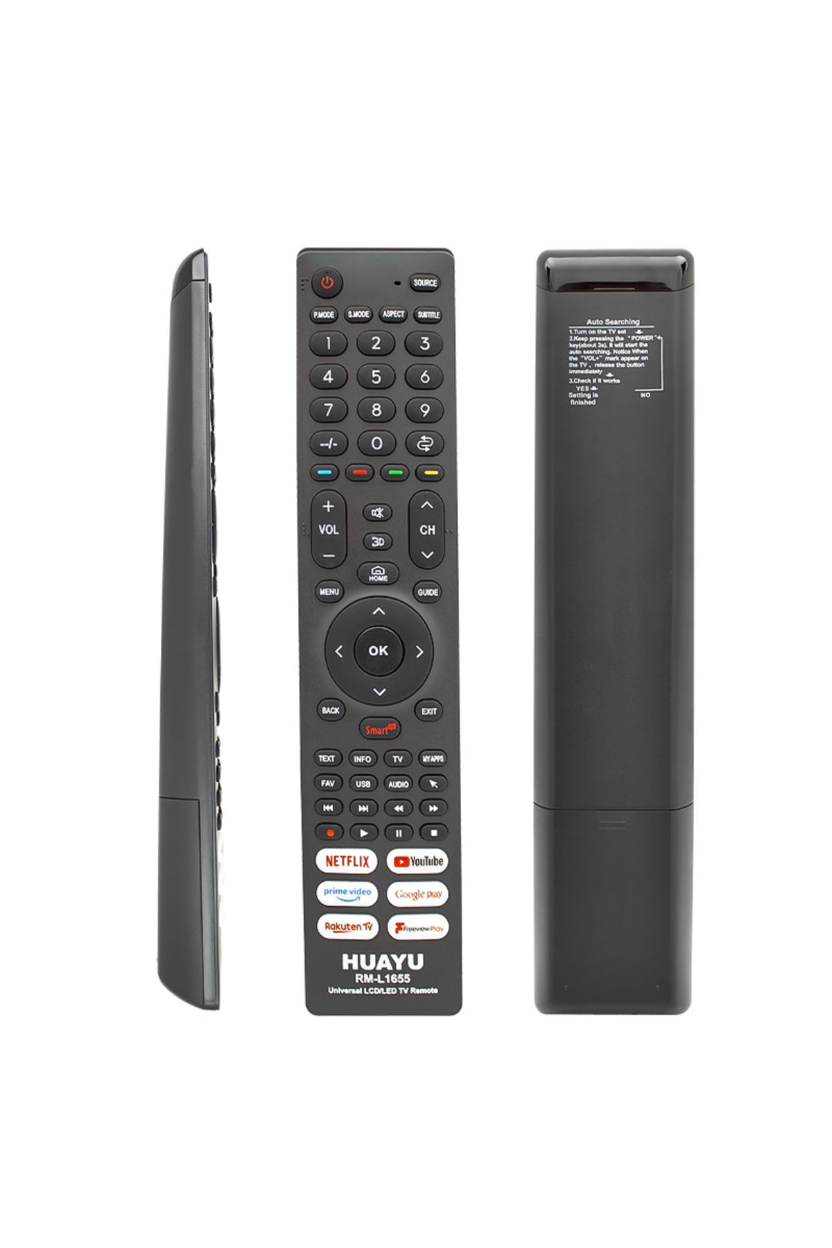 Kapamarka HUAYU KL RM-L1655 NETFLIX-YOUTUBE-GOOGLE PLAY TUŞLU UNIVERSAL LCD LED TV KUMANDA