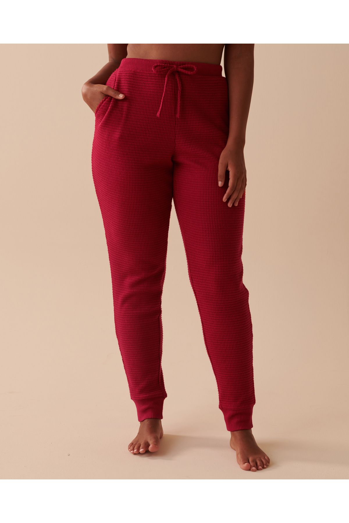 La Vie en Rose-Waffle Knit Jogger Pants 1