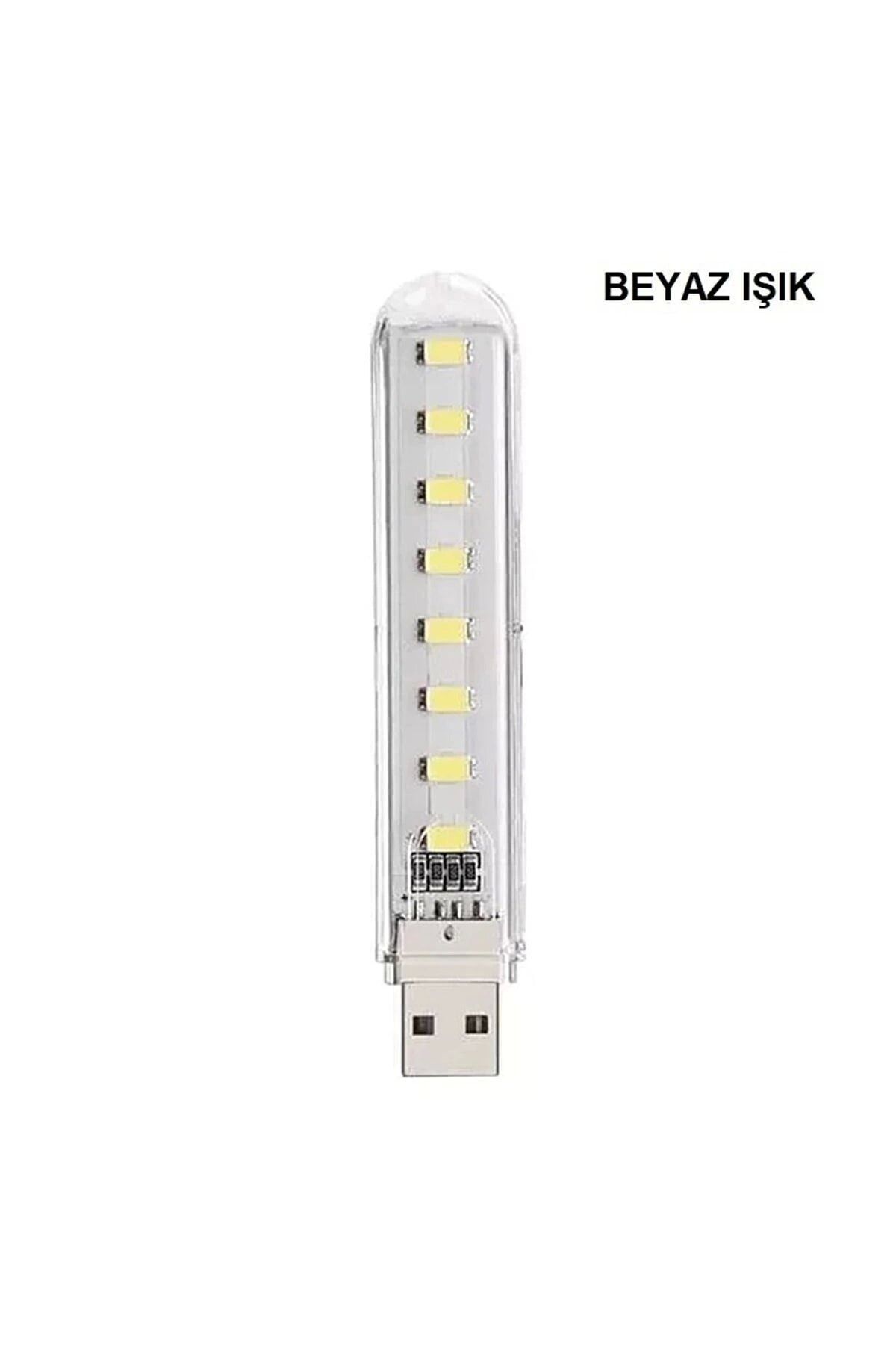 Unichrome Taşınabilir Mini Usb Led Lamba 8 Beyaz Led 5730 Smd Kamp Stick Led