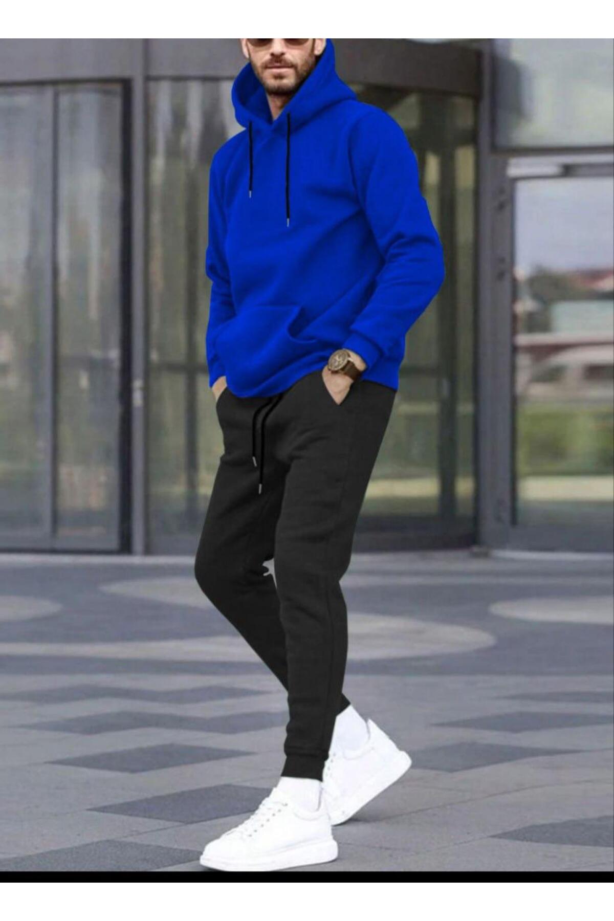 Tracksuit Set - 2-piece - Top-bottom - Hooded - 3 Thread Ribbon -