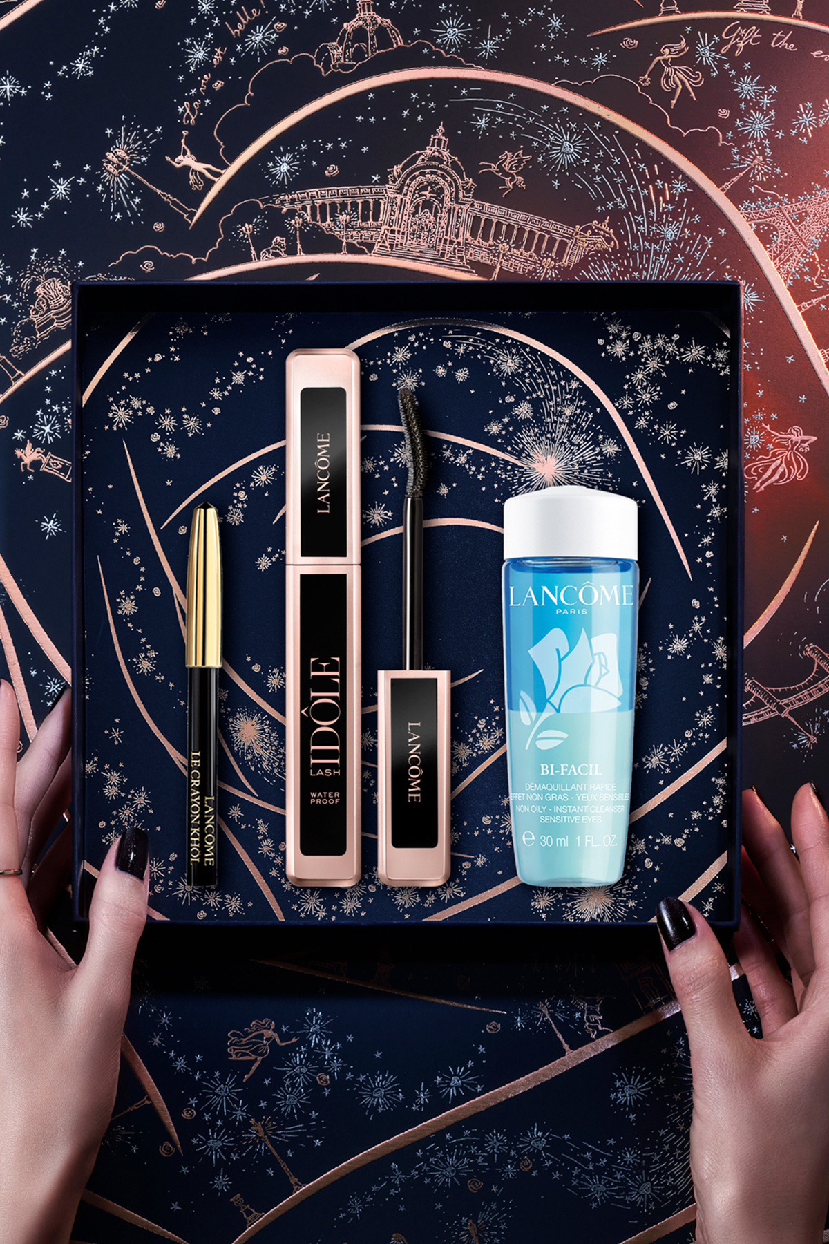 Lancome Lash Idole Mini Göz Kalemi Bi-facil Yılbaşı Makyaj Seti