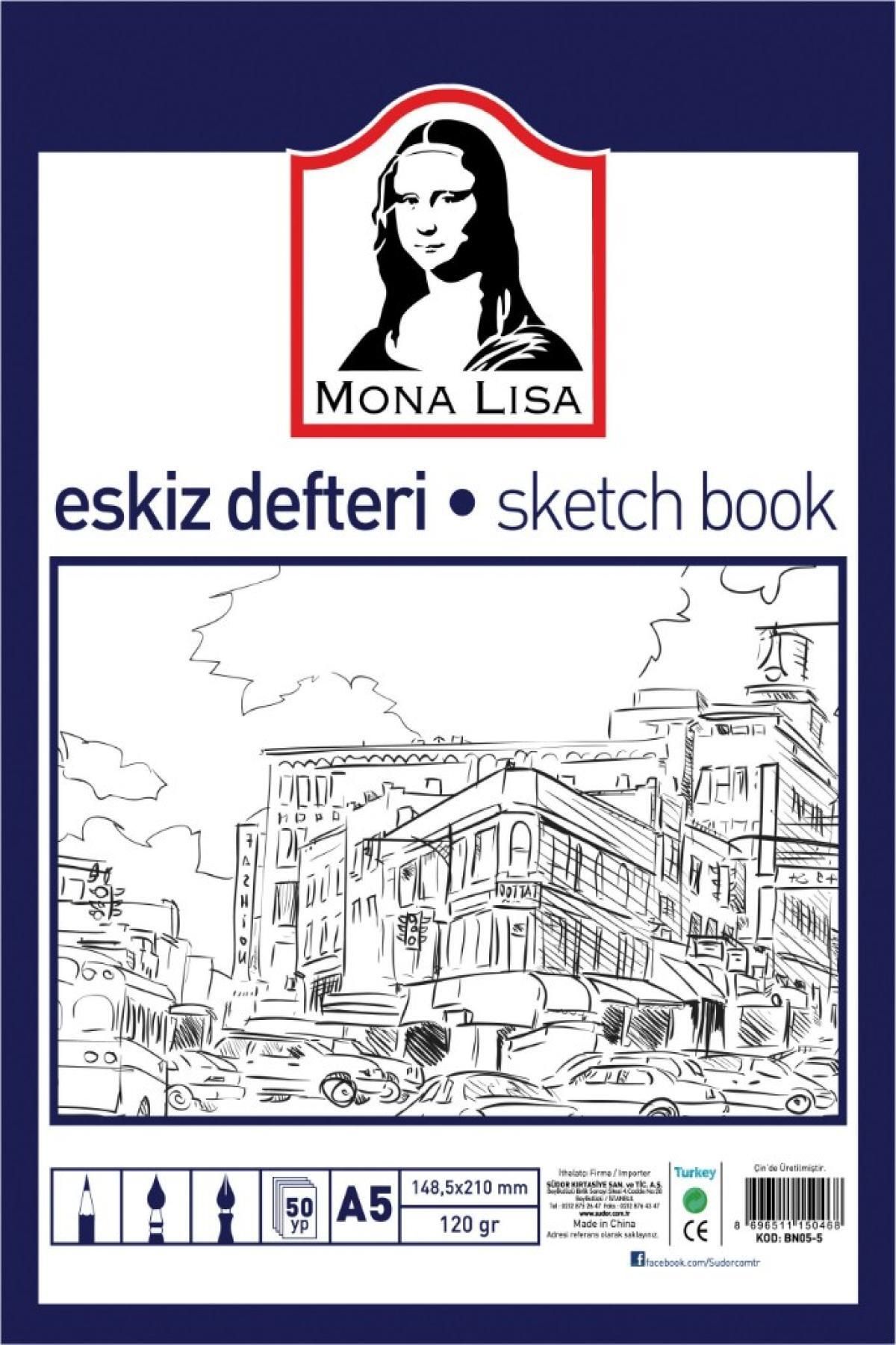 Nextpage Monalisa Eskiz Defteri A5 120 Gram 50 Yaprak Bn05 5